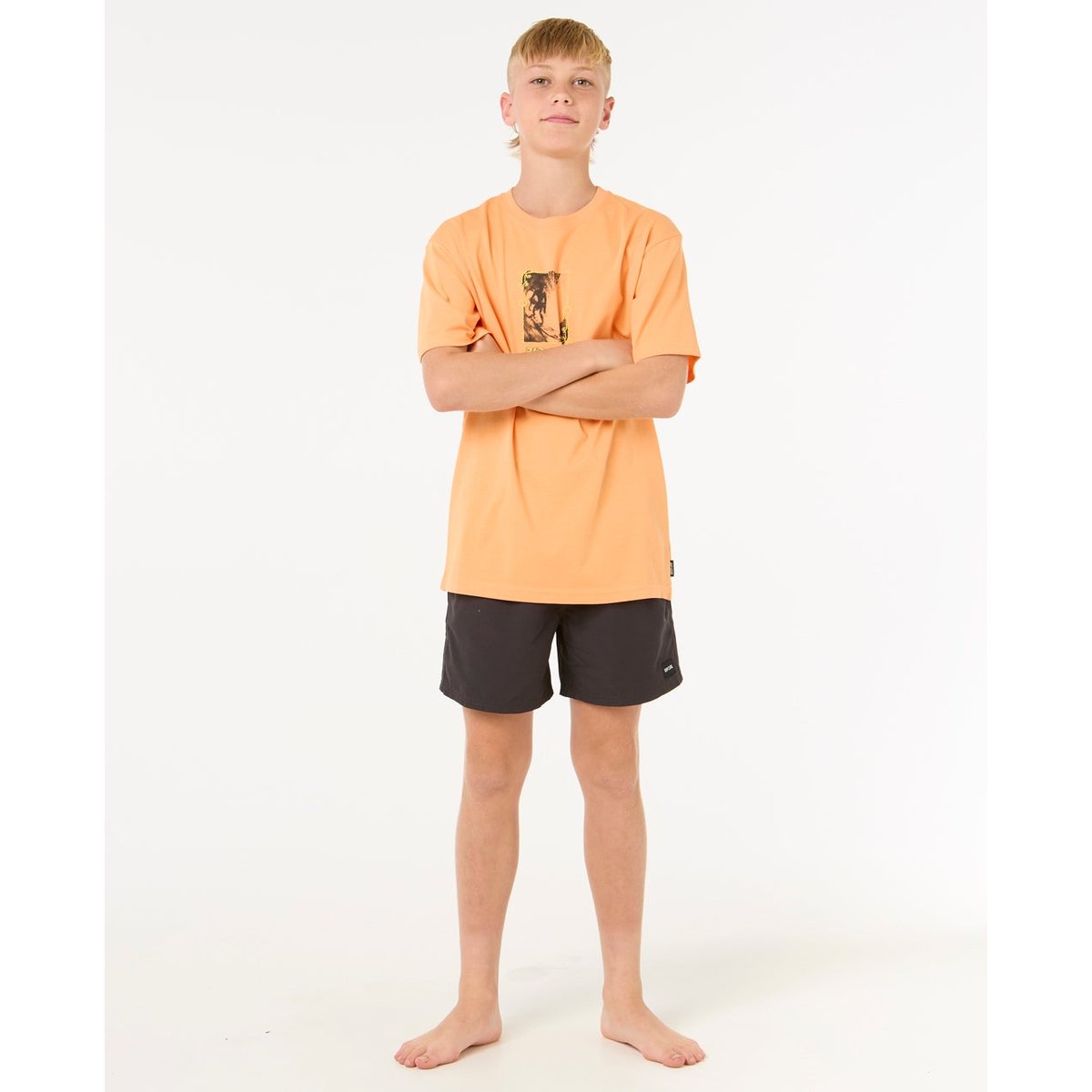 T-shirt Raw Energy FRAME Enfant zeste de mandarine, RIP CURL