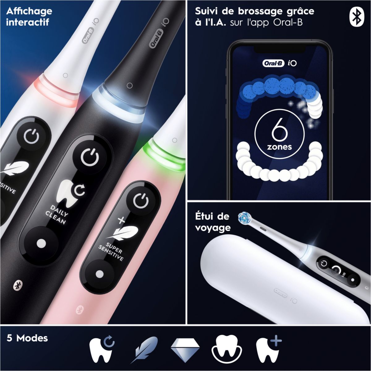 Brosse à dents électrique IO6s Series White blanc, ORAL B