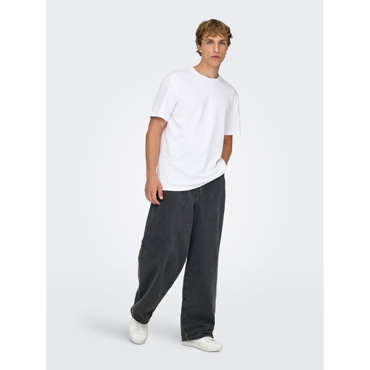 Jean Baggy Fit washed black, ONLY & SONS