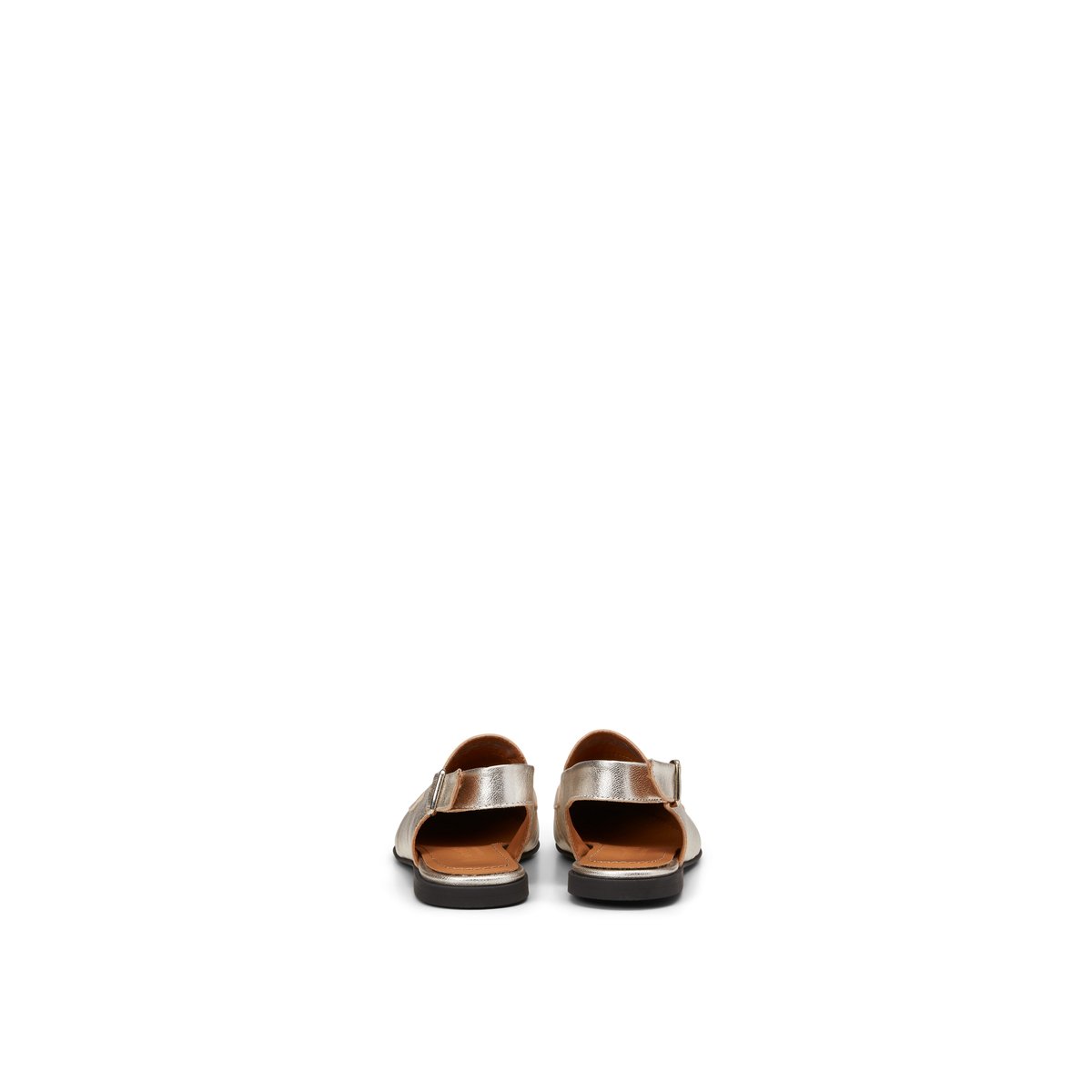 Mocassin slingback en cuir de vache raffiné grau, MARC O'POLO