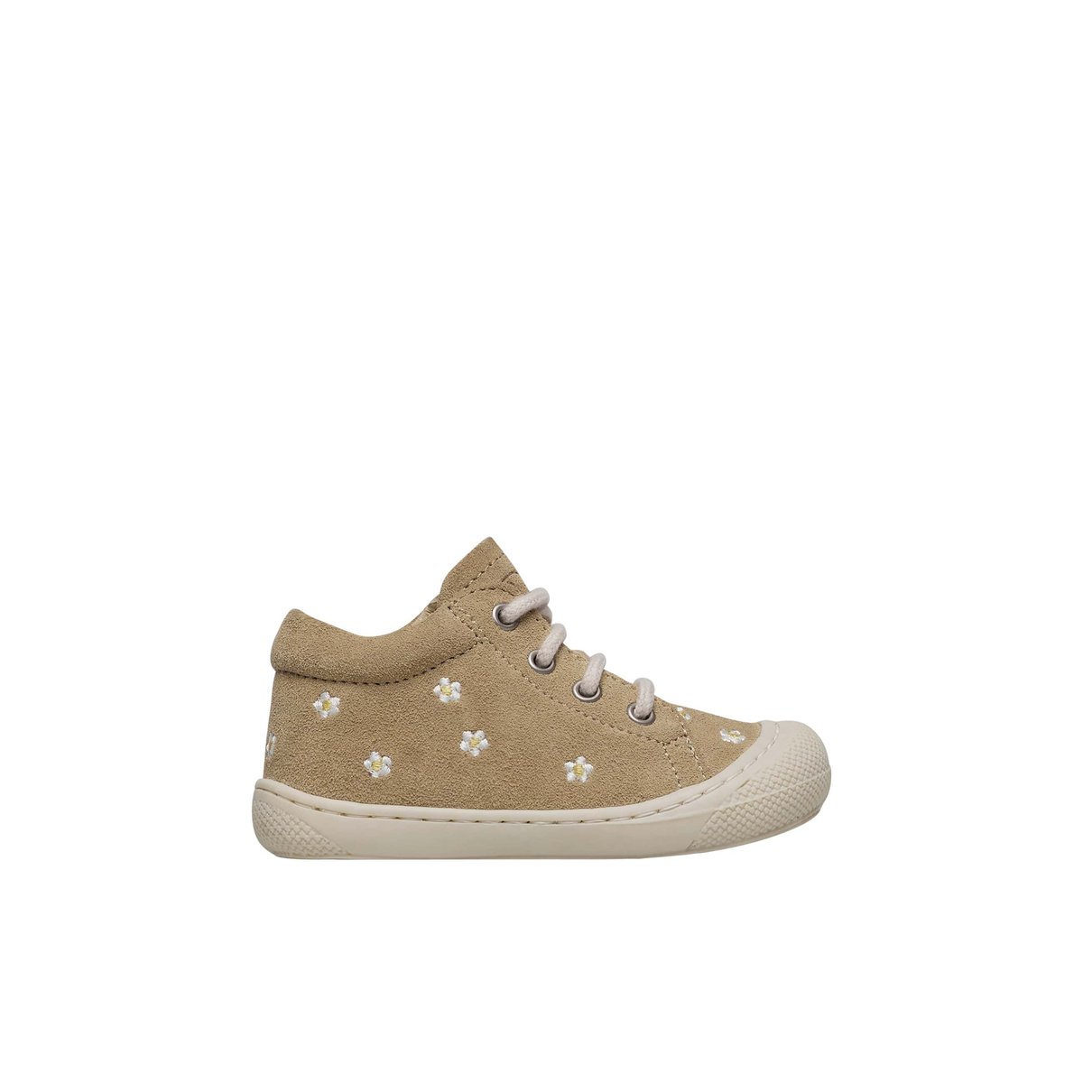 Chaussures premiers pas en daim COCOON EMBR.DAISIES beige, NATURINO
