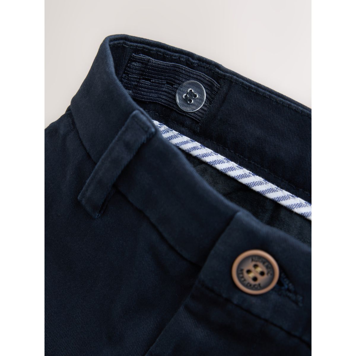 Pantalon chino standard stretch, lot de 2 bleu marine, NEXT