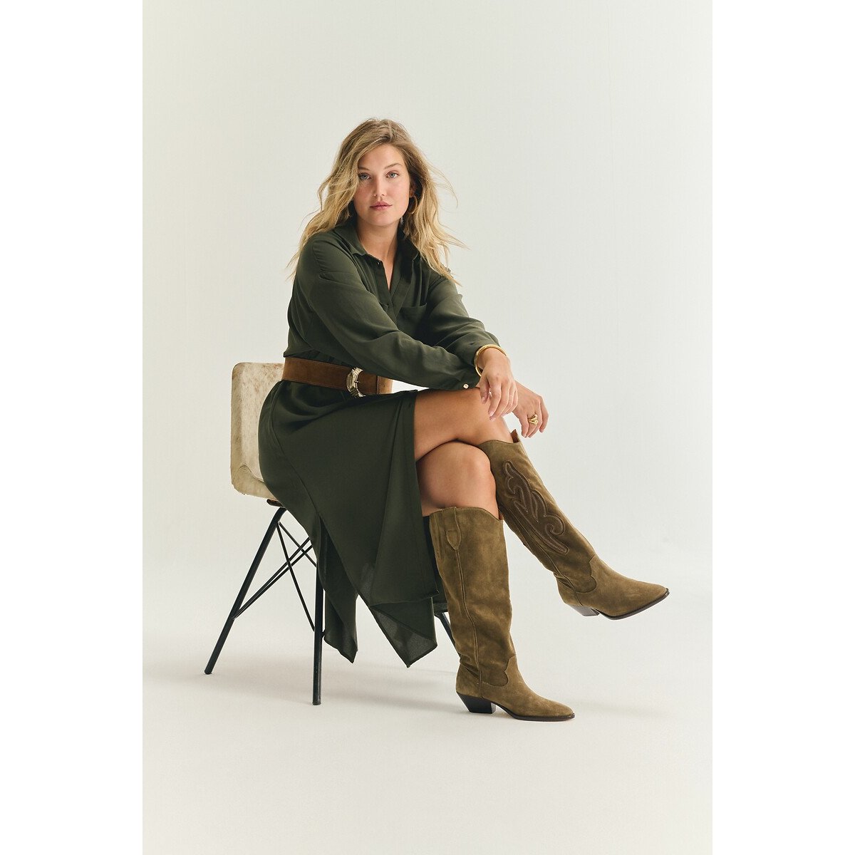 Ludivine Midi Dress khaki, ALMÉ