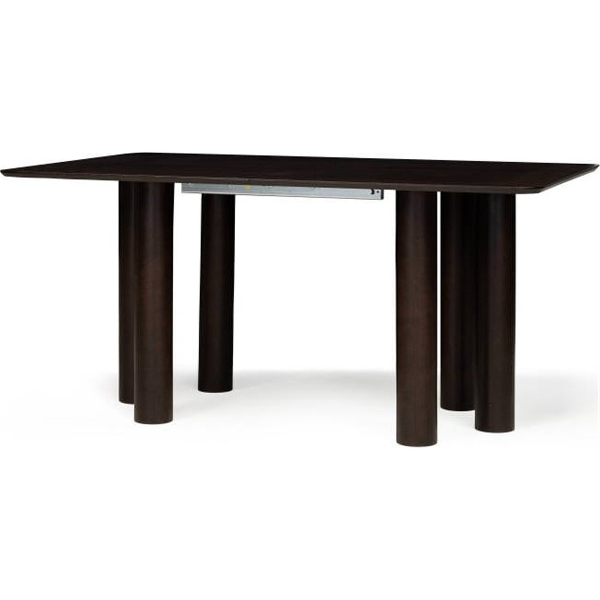 Table extensible arrondie en bois de hêtre noyer, RECOLLECTION