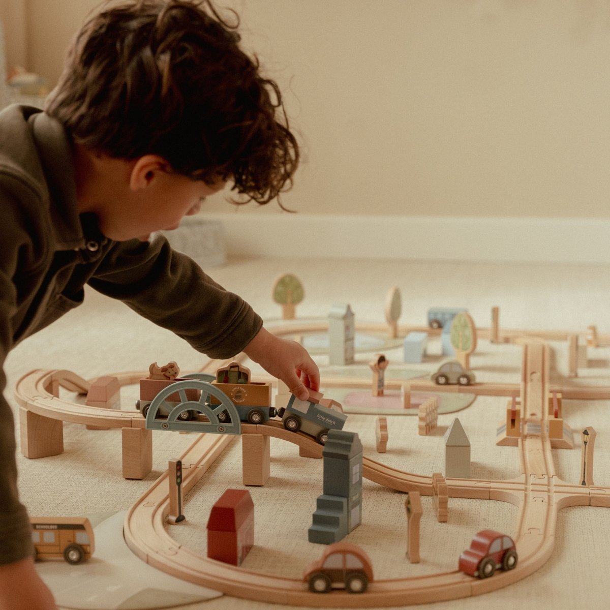Circuit de train XXL multicolore, LITTLE DUTCH