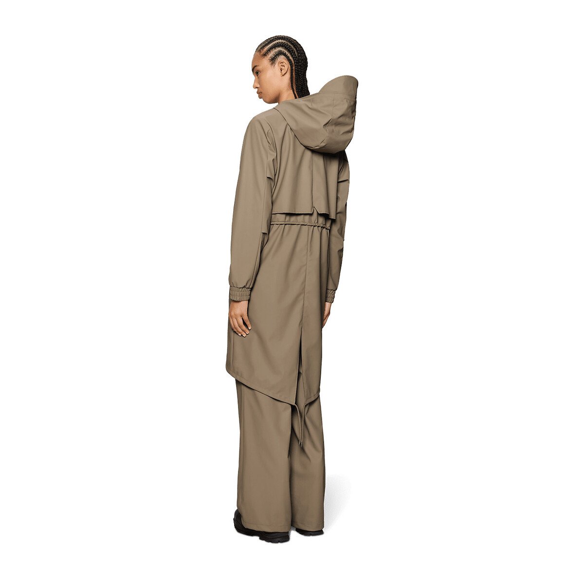 Coupe-vent à capuche mi-long STRING W PARKA beige, RAINS