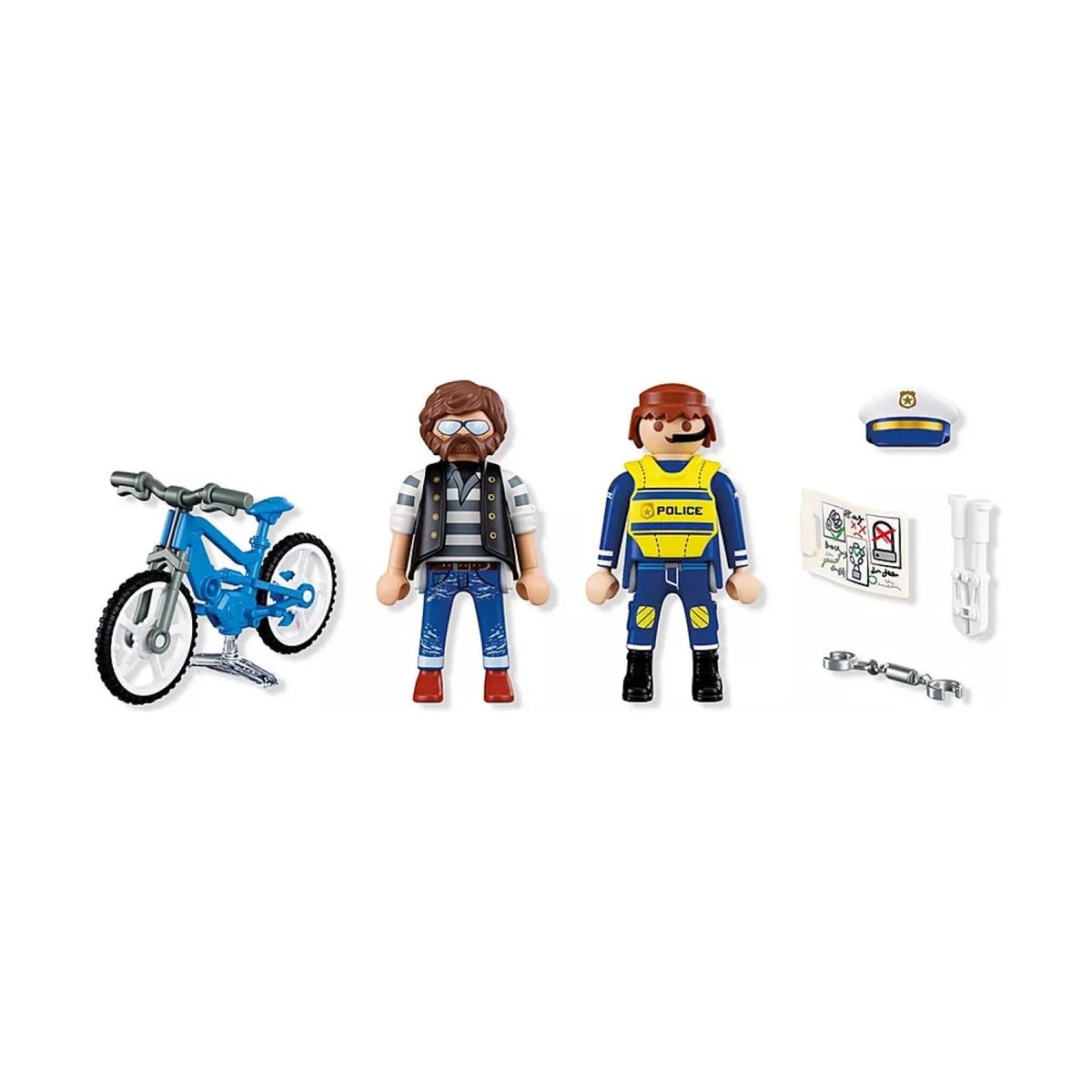 City Action Policier et voleur de vélo multicolore, PLAYMOBIL