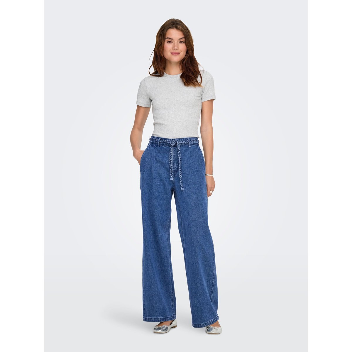 Jean À Jambe Large medium blue denim, ONLY