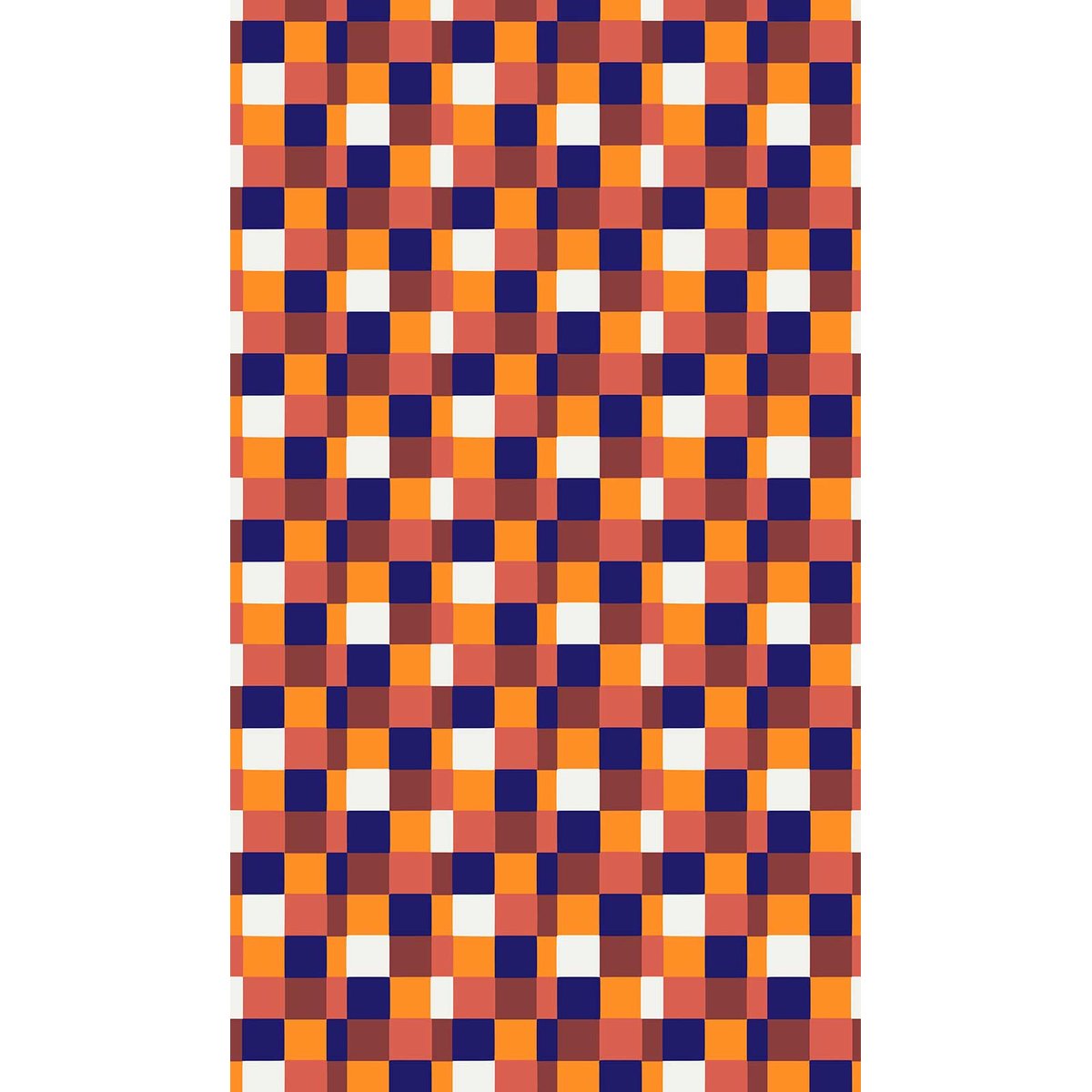 Papier peint damier joyeux intissé, HEXOA