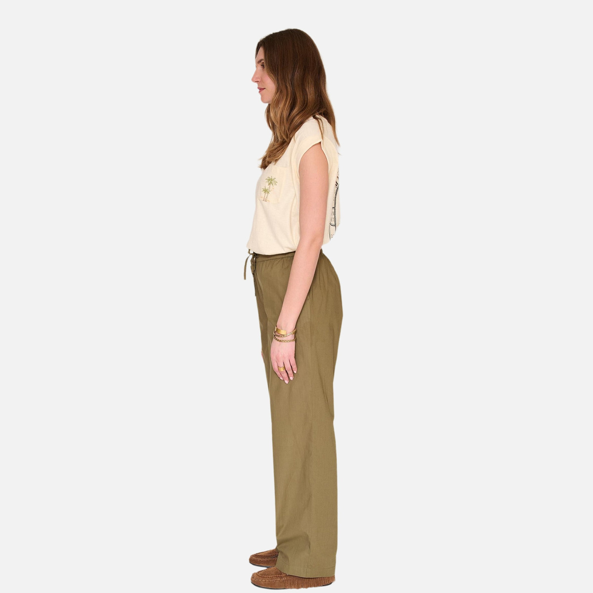 Pantalon PAINTEL kaki, MKT STUDIO