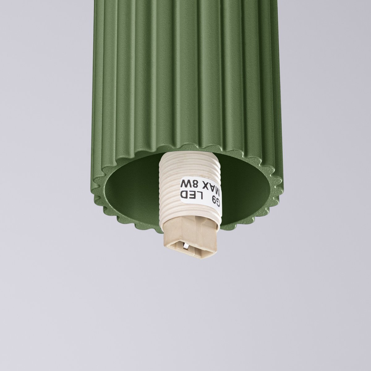 Plafonnier Aluminium Vert Olive G9 1 Halo vert, EDEN