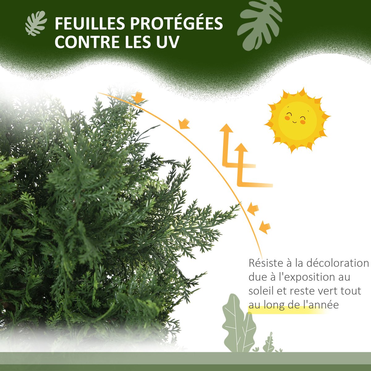 Plantes artificielles PE Vert vert, HOMCOM