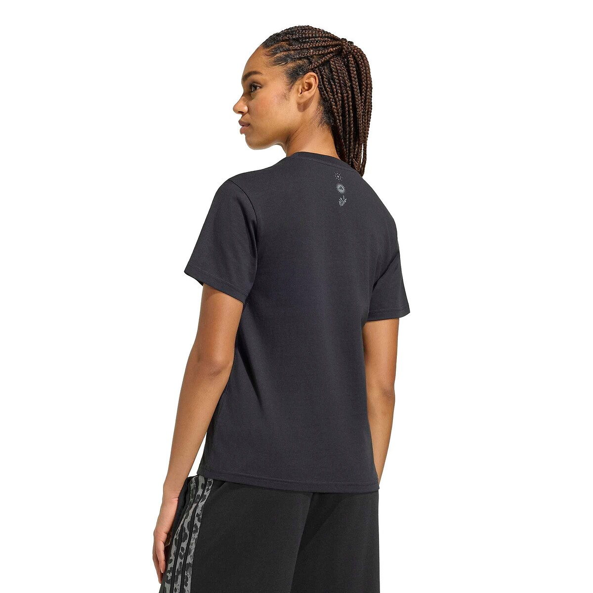 T-shirt manches courtes, logo imprimé léopard noir, ADIDAS SPORTSWEAR