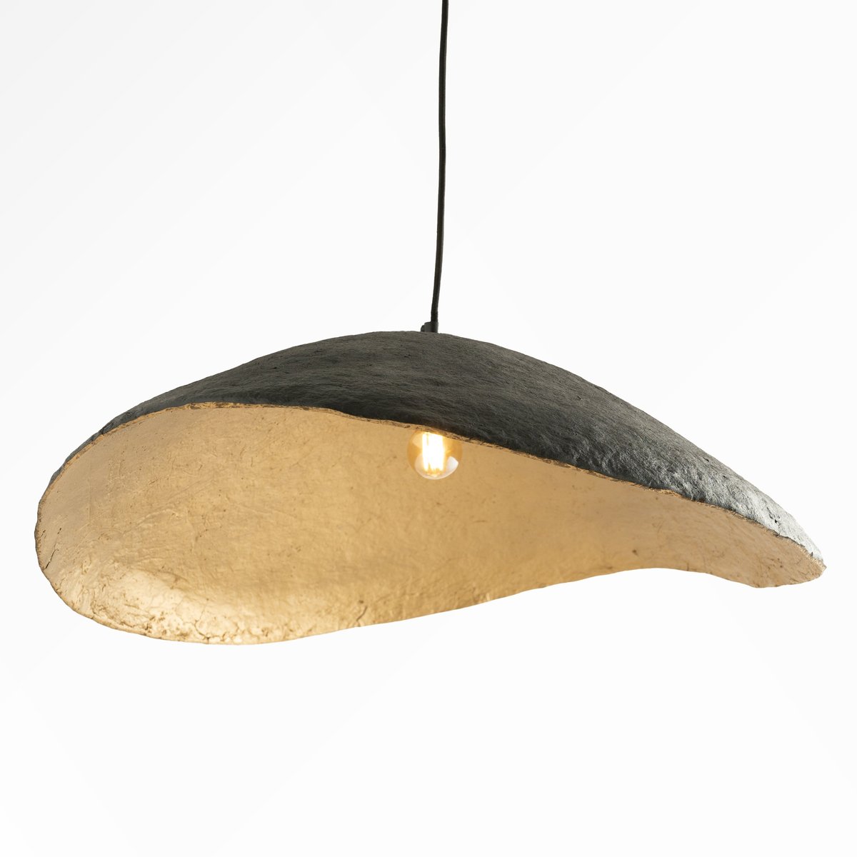 Suspension en papier 71 cm - MILANO noir, MAISON PAVANE