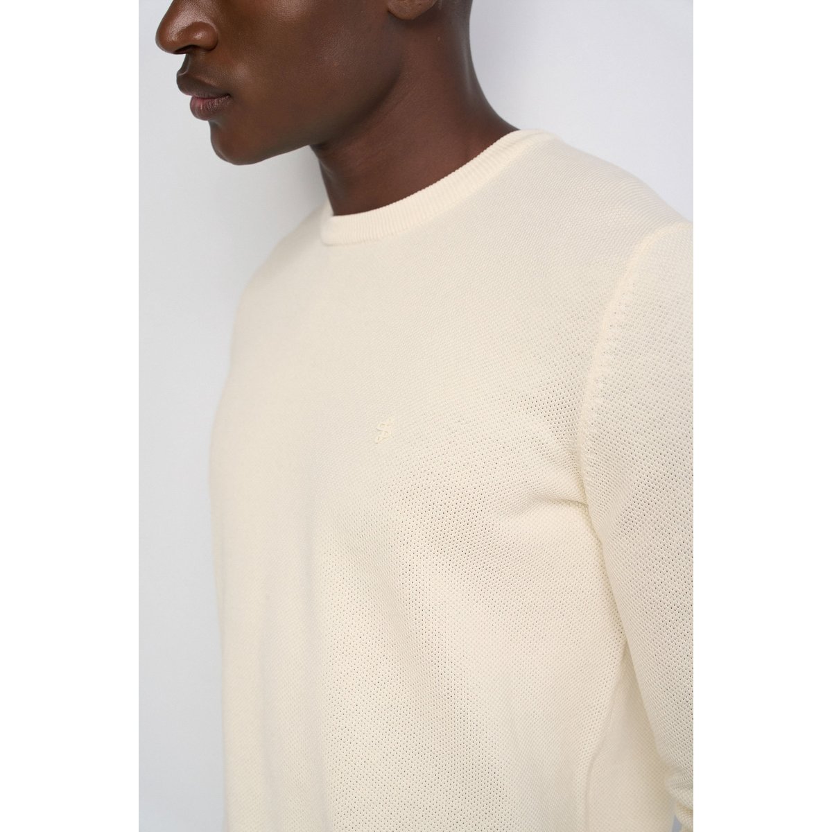 PULL EN MAILLE TEXTURÉE rouge, SALSA JEANS