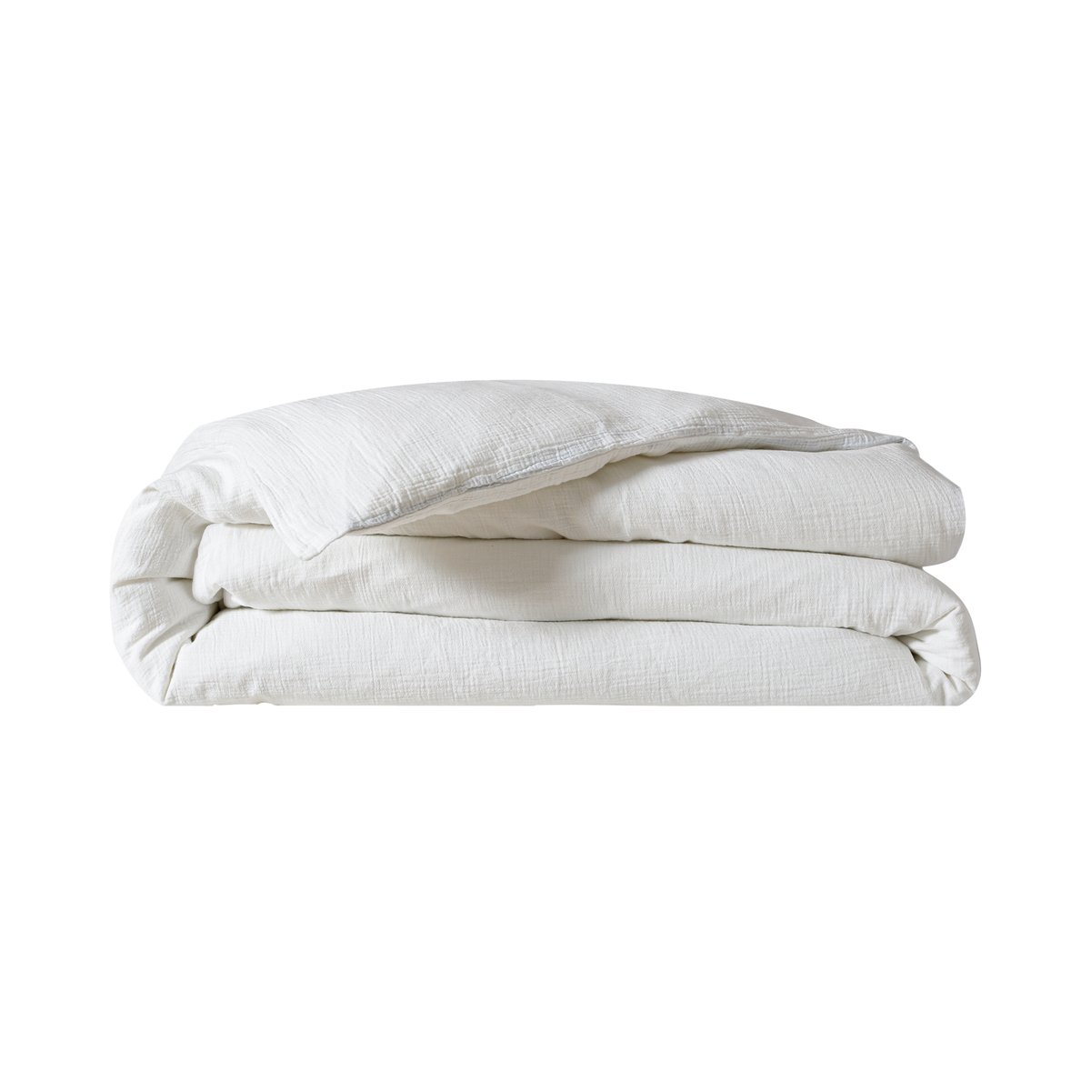 Housse de couette gaze de coton bio - LOU blanc, CAMIF