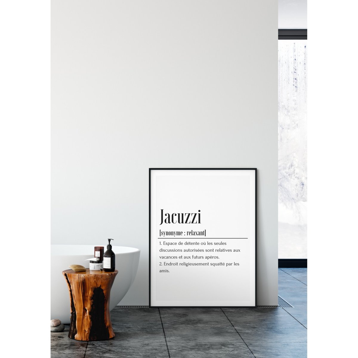 Affiche Définition Jacuzzi blanc, L'AFFICHERIE
