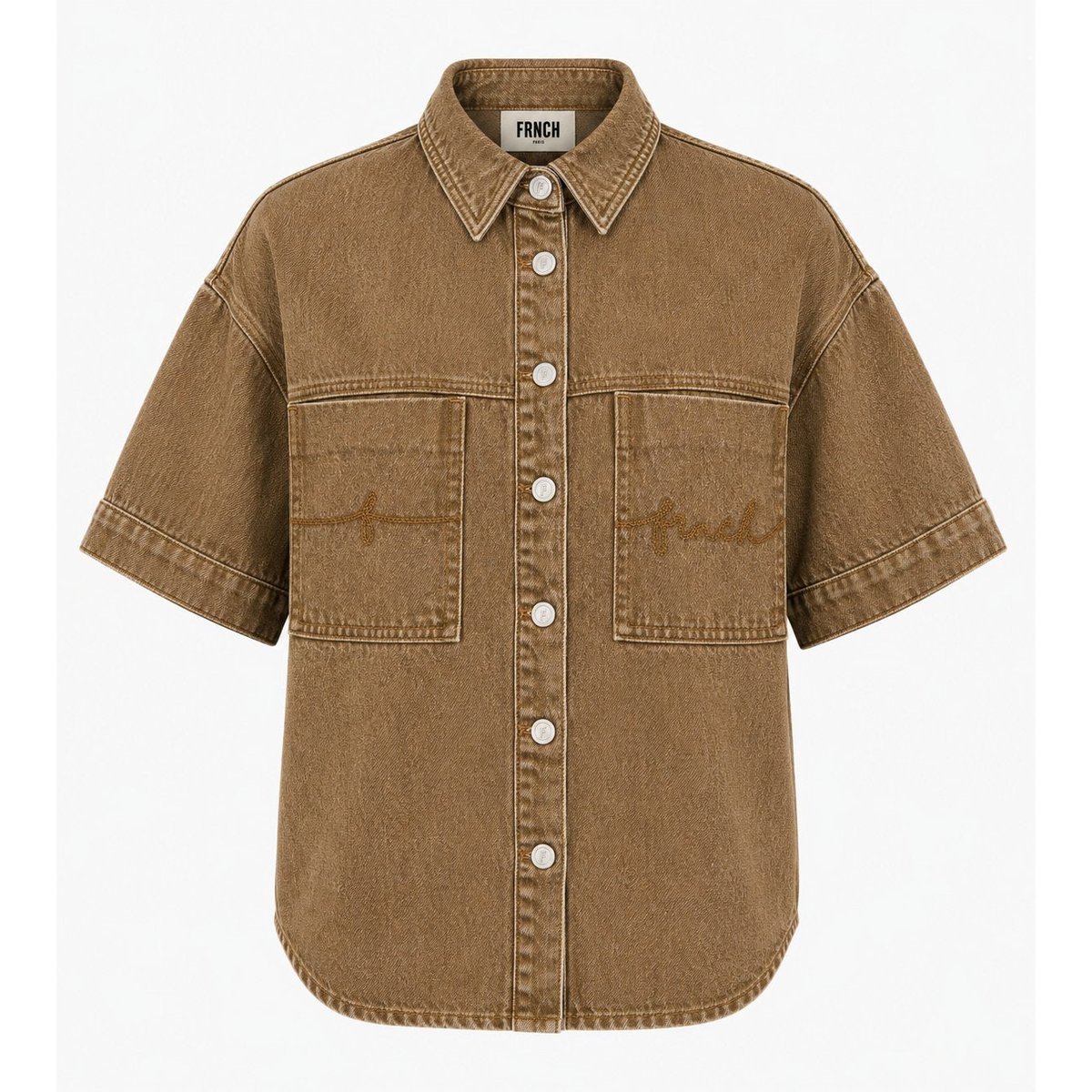 Chemise Inari en coton INARI marron glace, FRNCH
