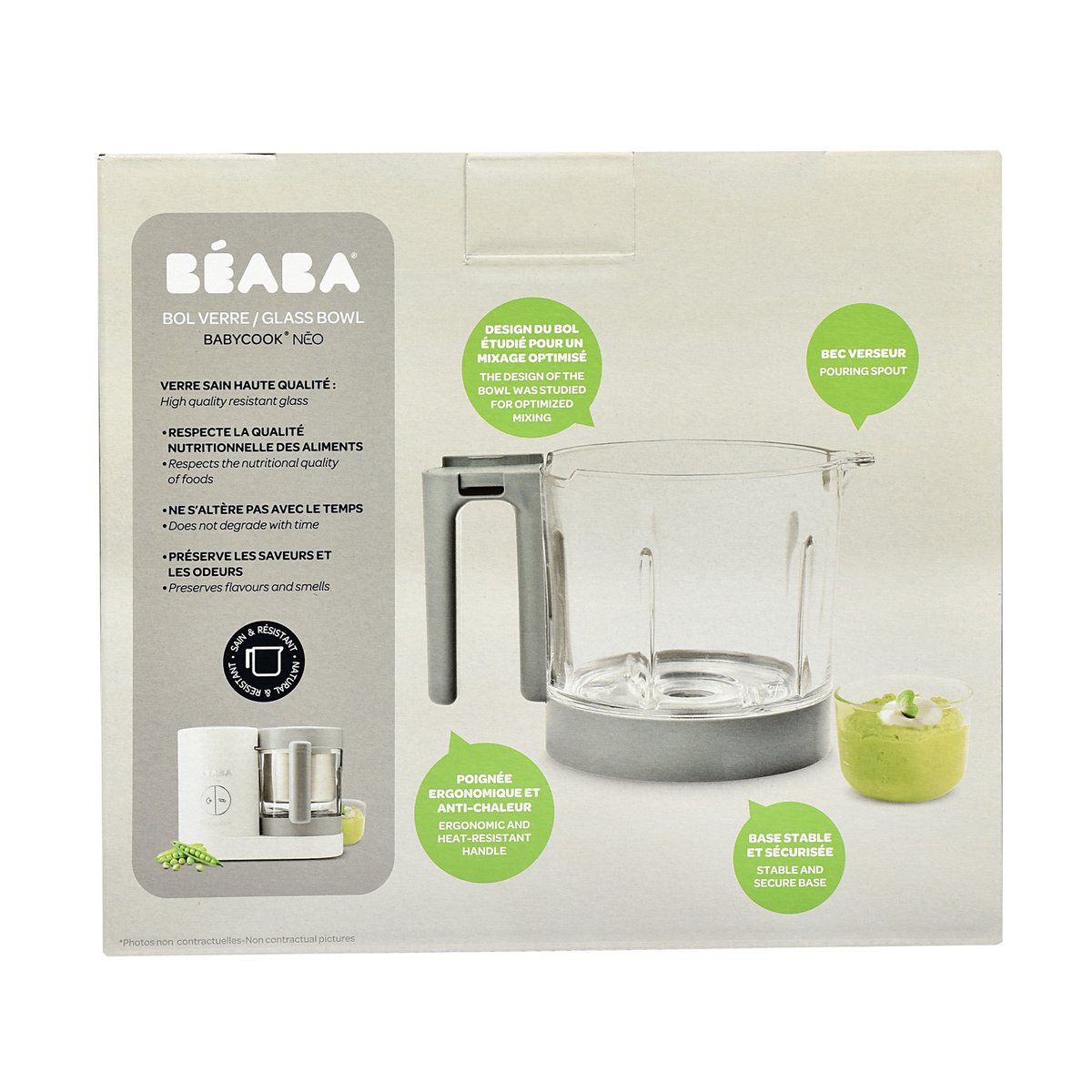 Bol seul en verre pour BABYCOOK NEO gris, BEABA