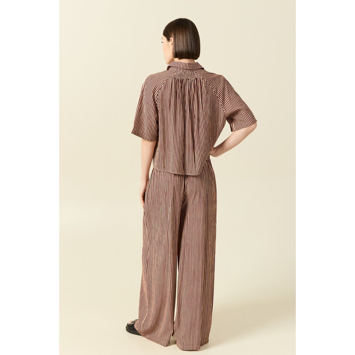 Blouse manches courtes fluide violet, BONOBO
