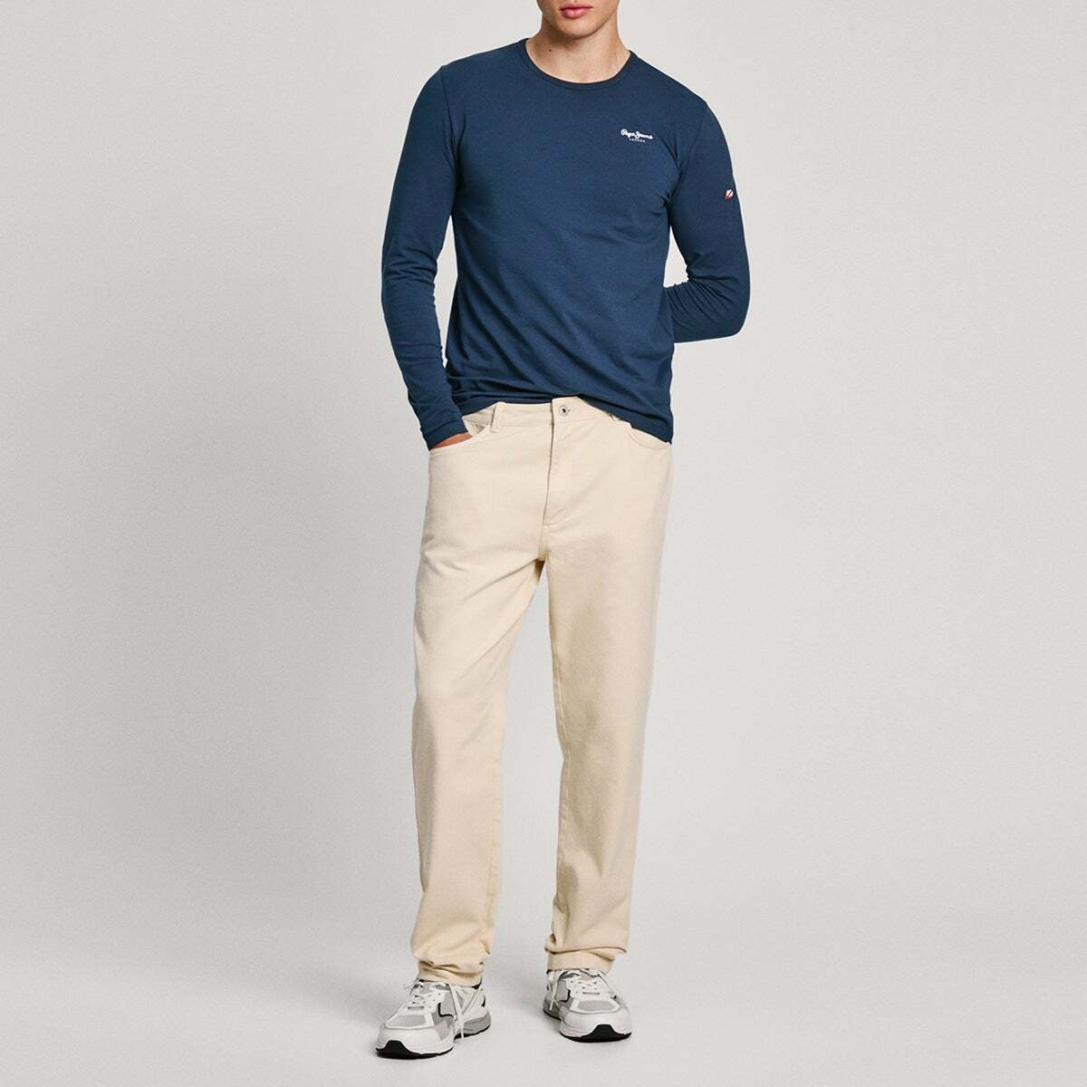Pantalon Coupe Regular 5 Poches blanc ivoire, PEPE JEANS