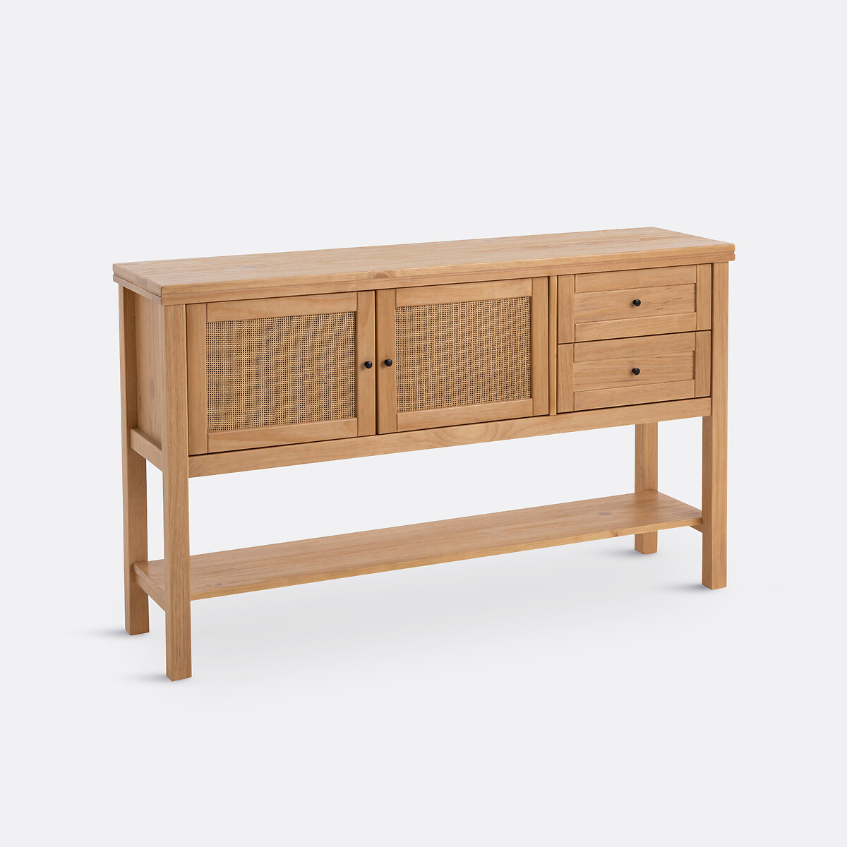 Buffet enfilade pin massif et cannage Gabin naturel, LA REDOUTE INTERIEURS