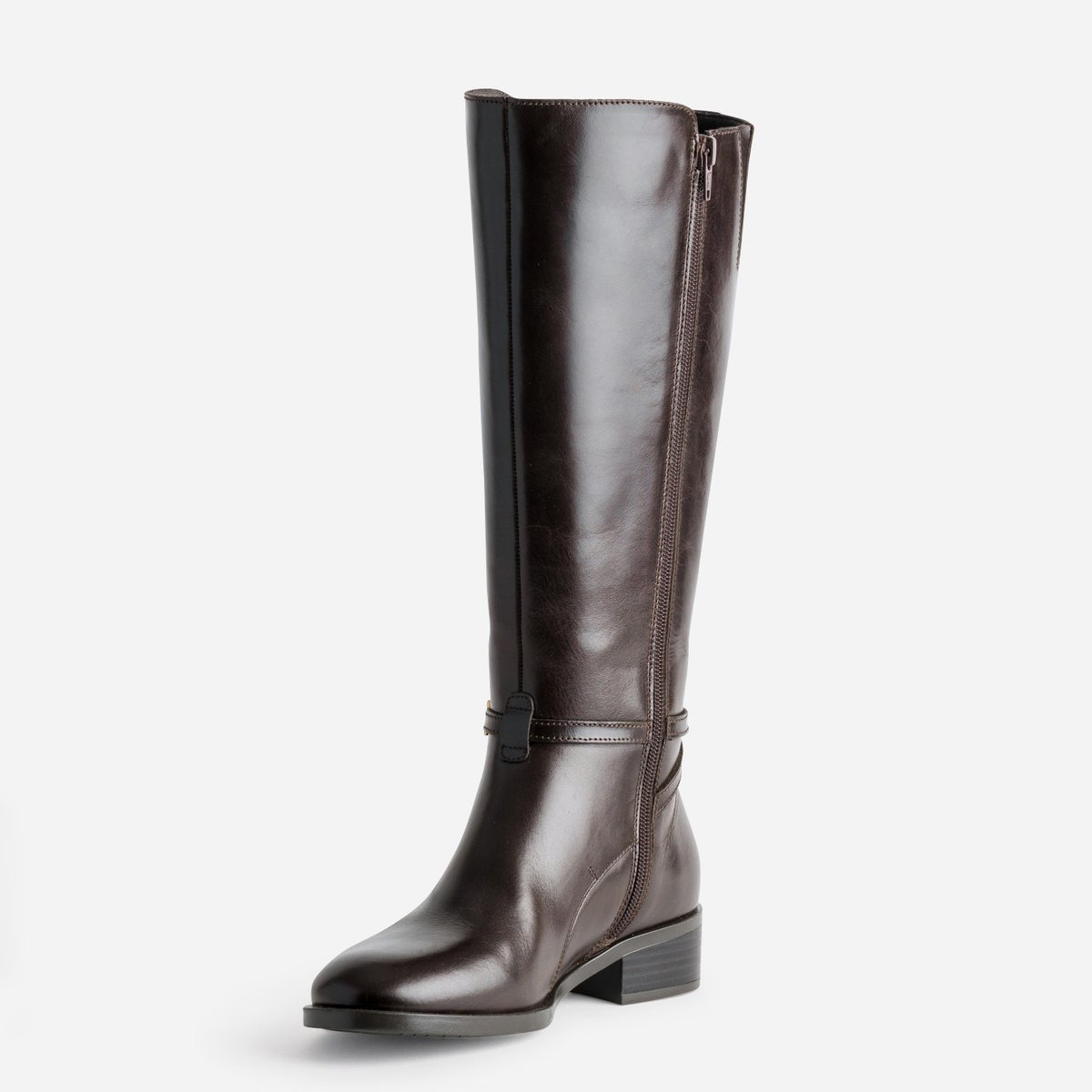 Botte Plate en cuir CLOTILDE chocolat, ERAM