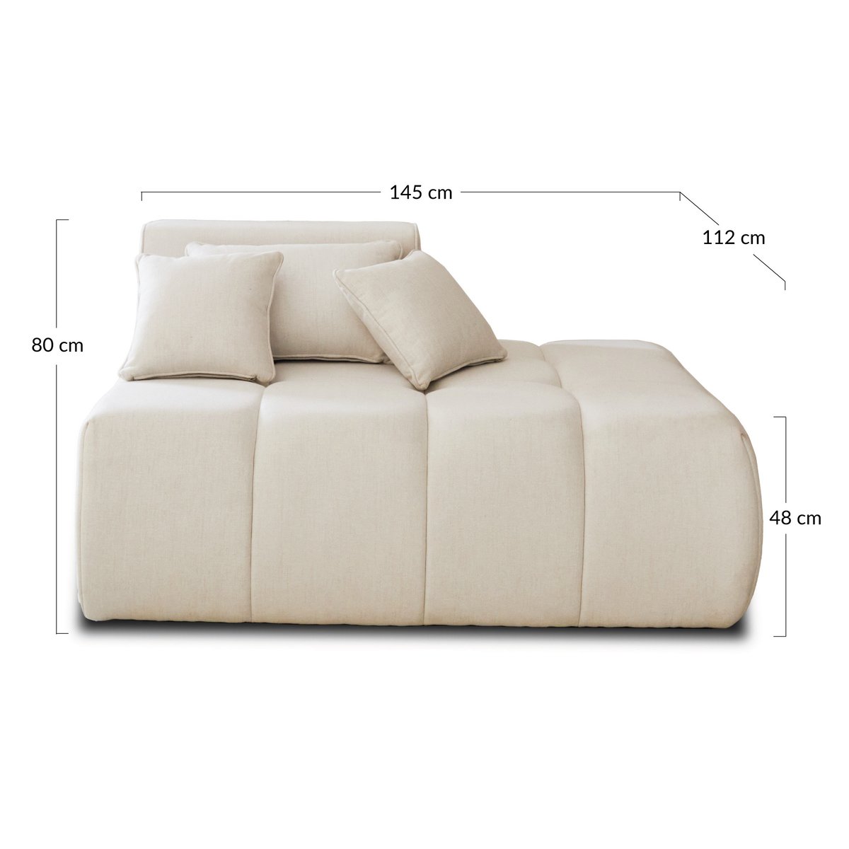 Module d'assise droit - CARACAS vert sauge, BEST MOBILIER