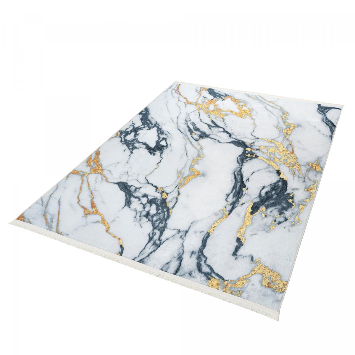 Tapis salon et chambre tissé motif abstrait PERY or, UN AMOUR DE TAPIS