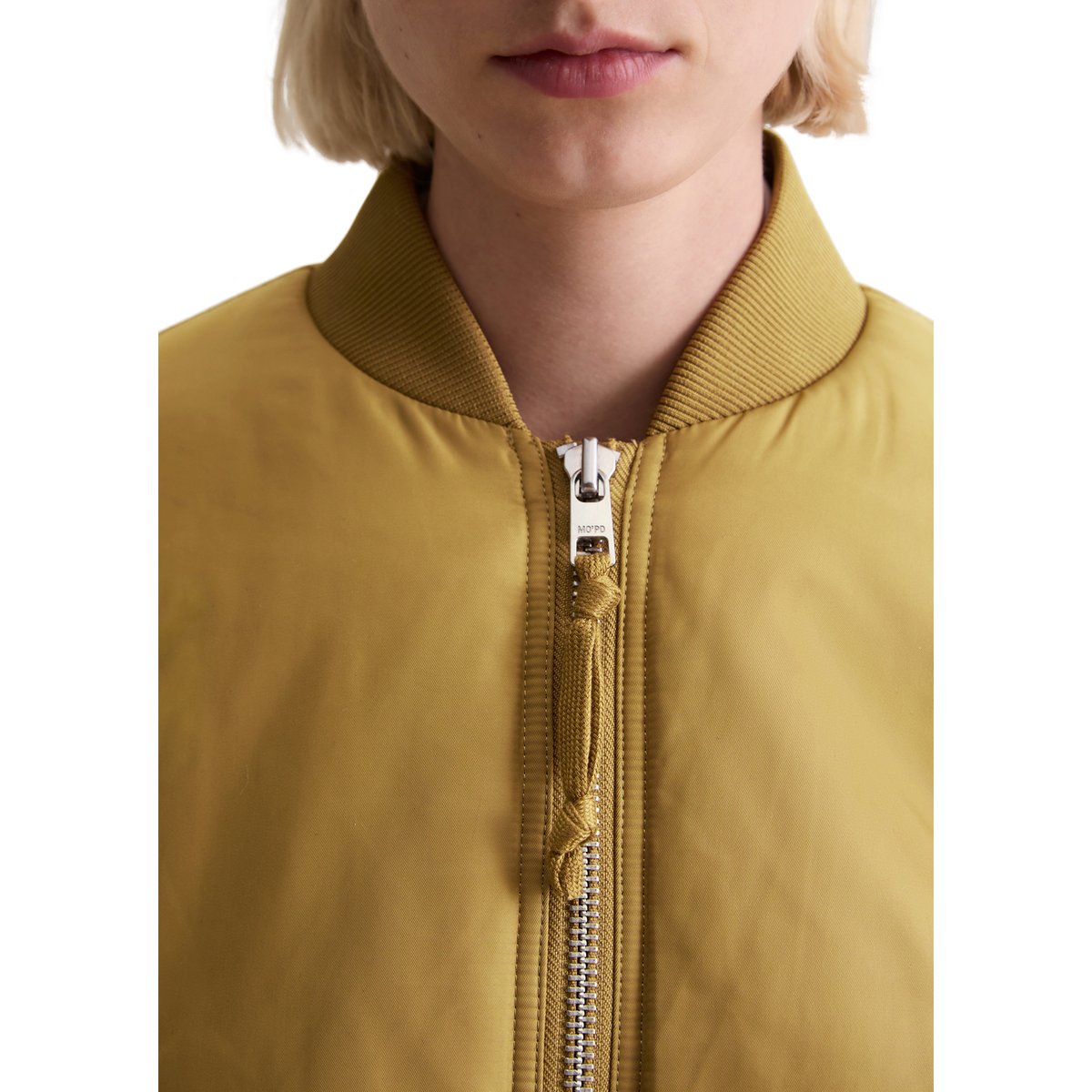 Blouson style aviateur relaxed cropped en polyester recyclé beige, MARC O’POLO DENIM