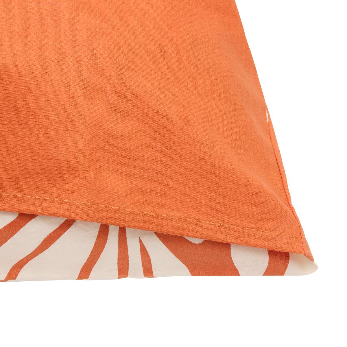 Parure de lit double en coton MORRIS orange, ATMOSPHERA