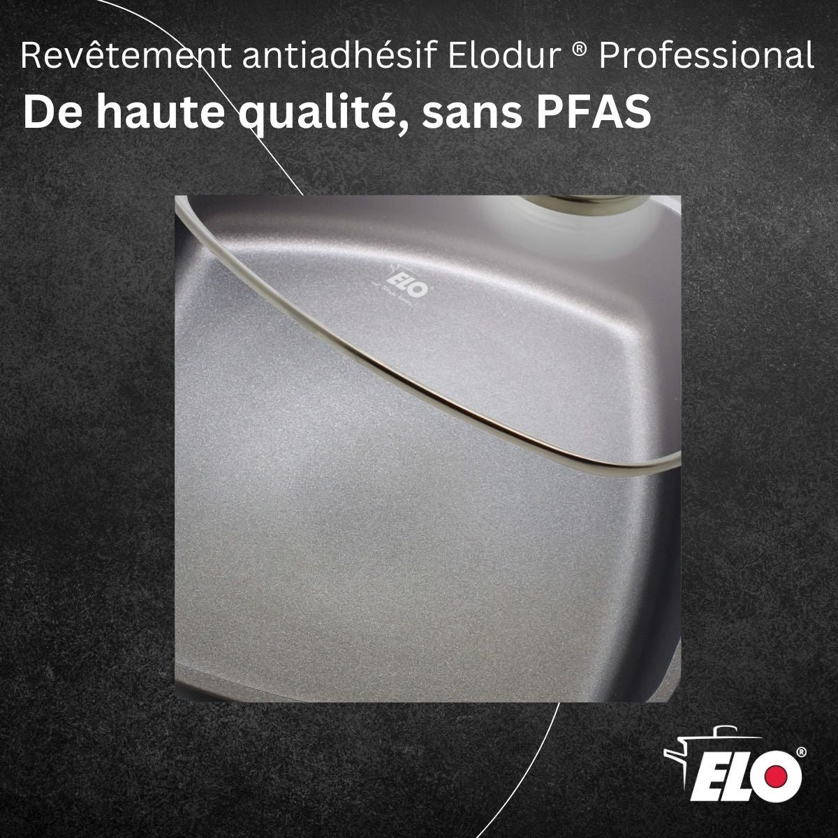 Cocotte 28 x 28 cm en fonte aluminium antiadhésive 3,6 L ALUCAST noir, ELO