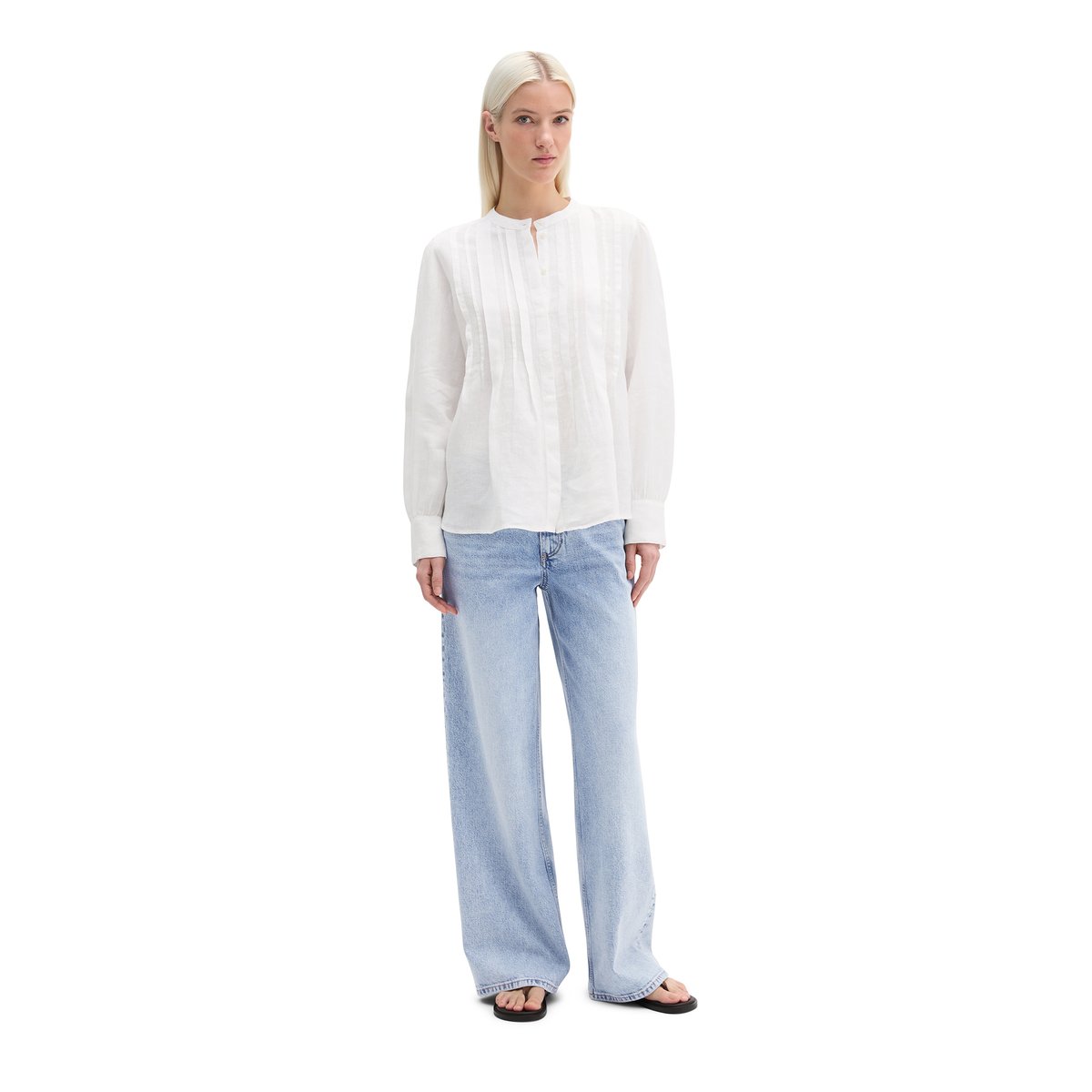 Blouse en lin A-Shape avec fonction de refroidissement naturel blanc, MARC O'POLO
