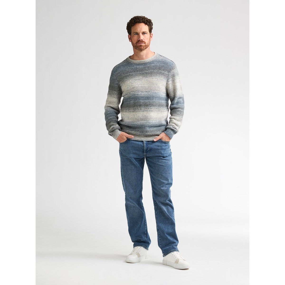Pull chiné brookstone bleu storm blue, PETROL INDUSTRIES