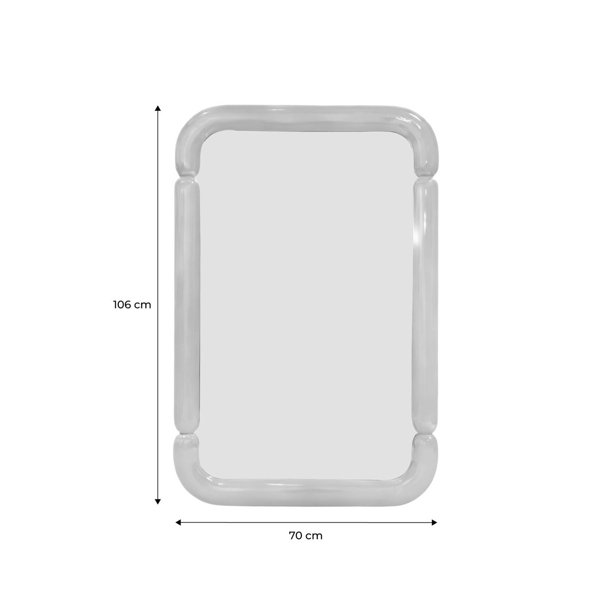 Miroir rectangulaire décor bois 106cm VOLT bleu clair, SWEEEK