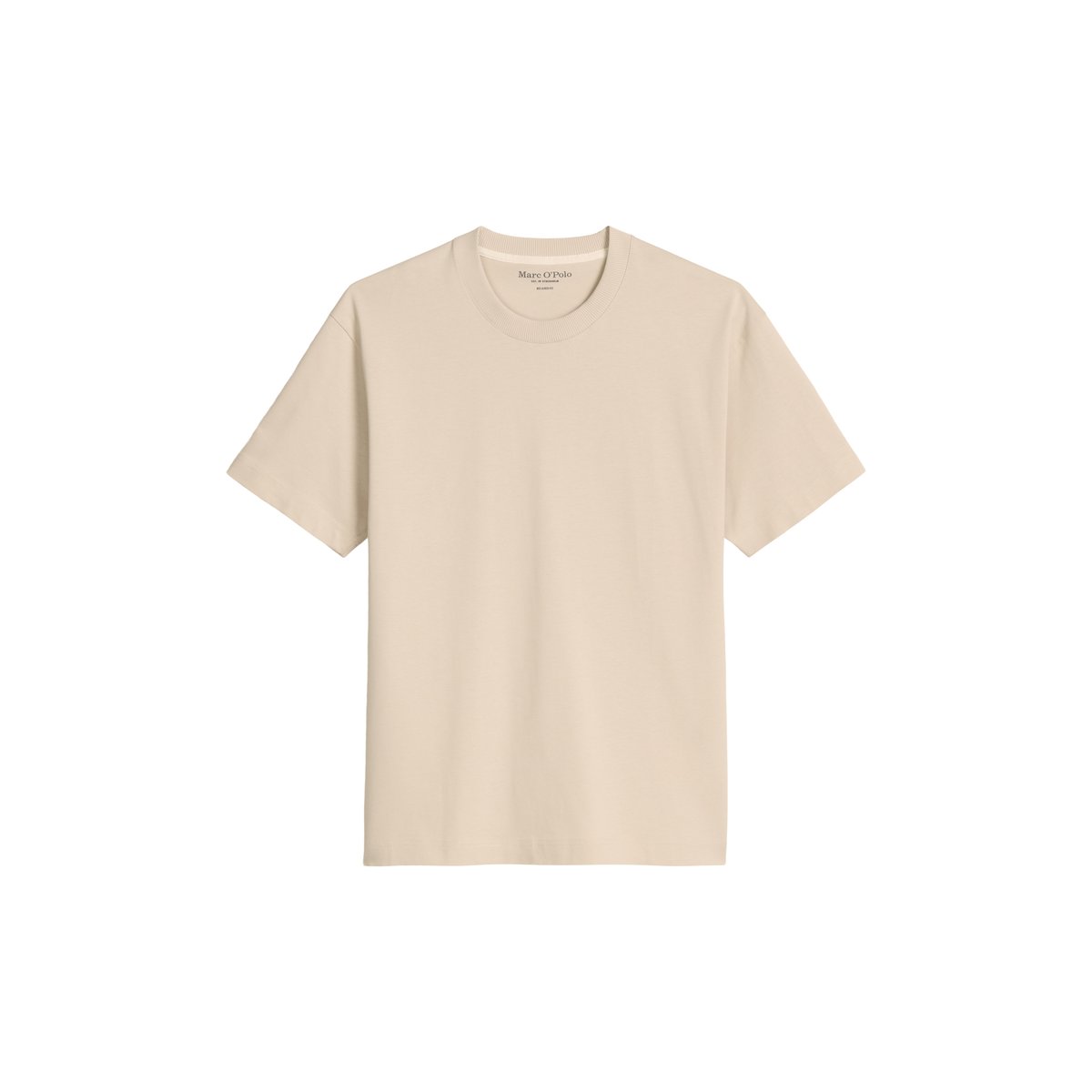 T-shirt relaxed en jersey de coton bio épais beige, MARC O'POLO
