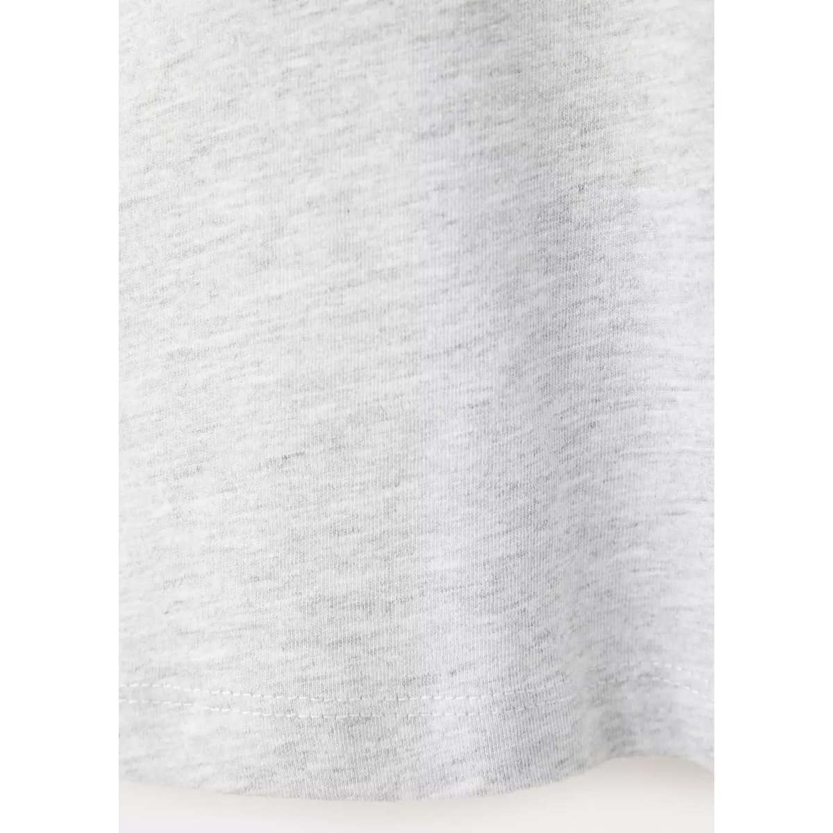 T-shirt en coton à plis et applications métalliques gris chiné clair, MANGO TEEN