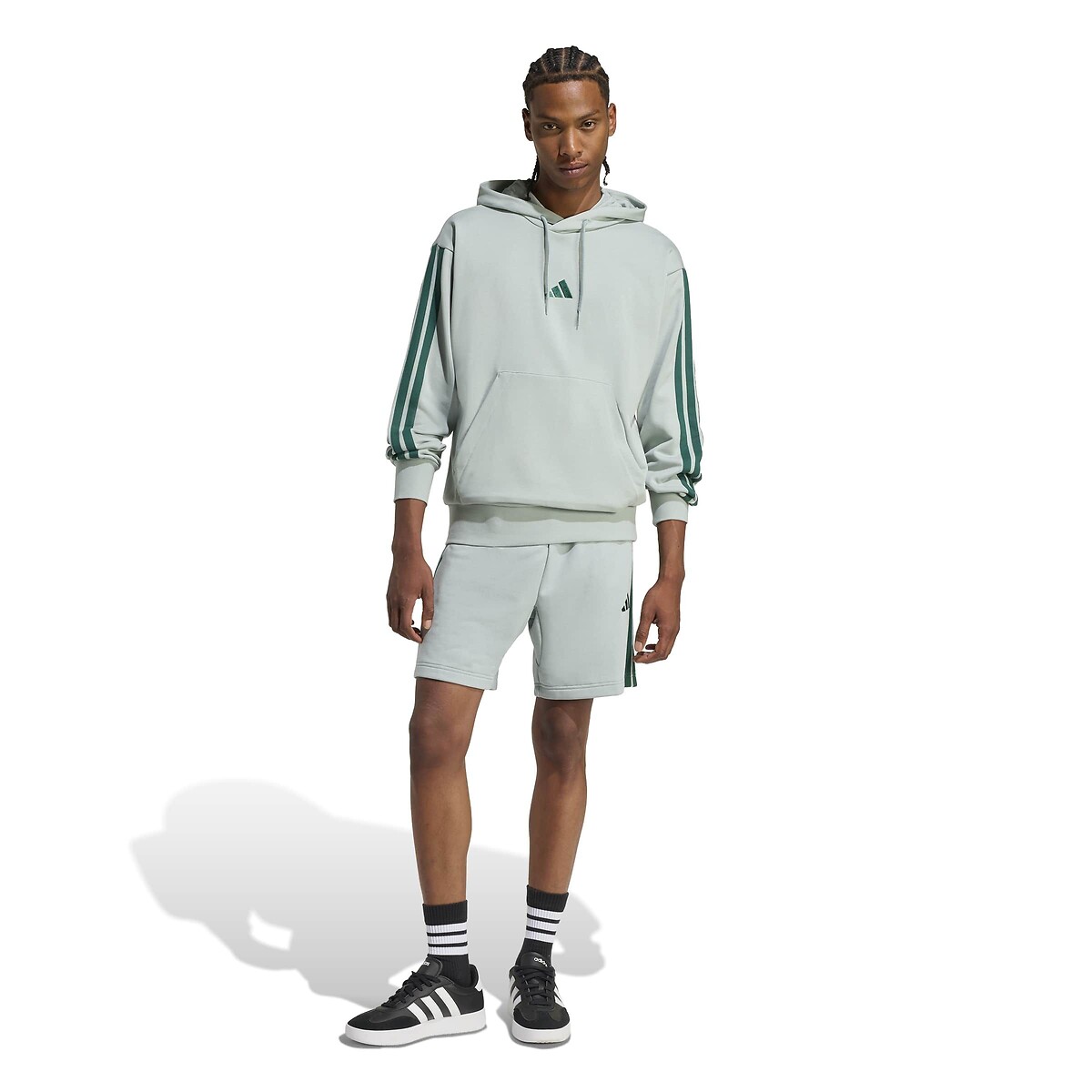 Sweat à capuche Essentiel 3 bandes sauge, ADIDAS SPORTSWEAR