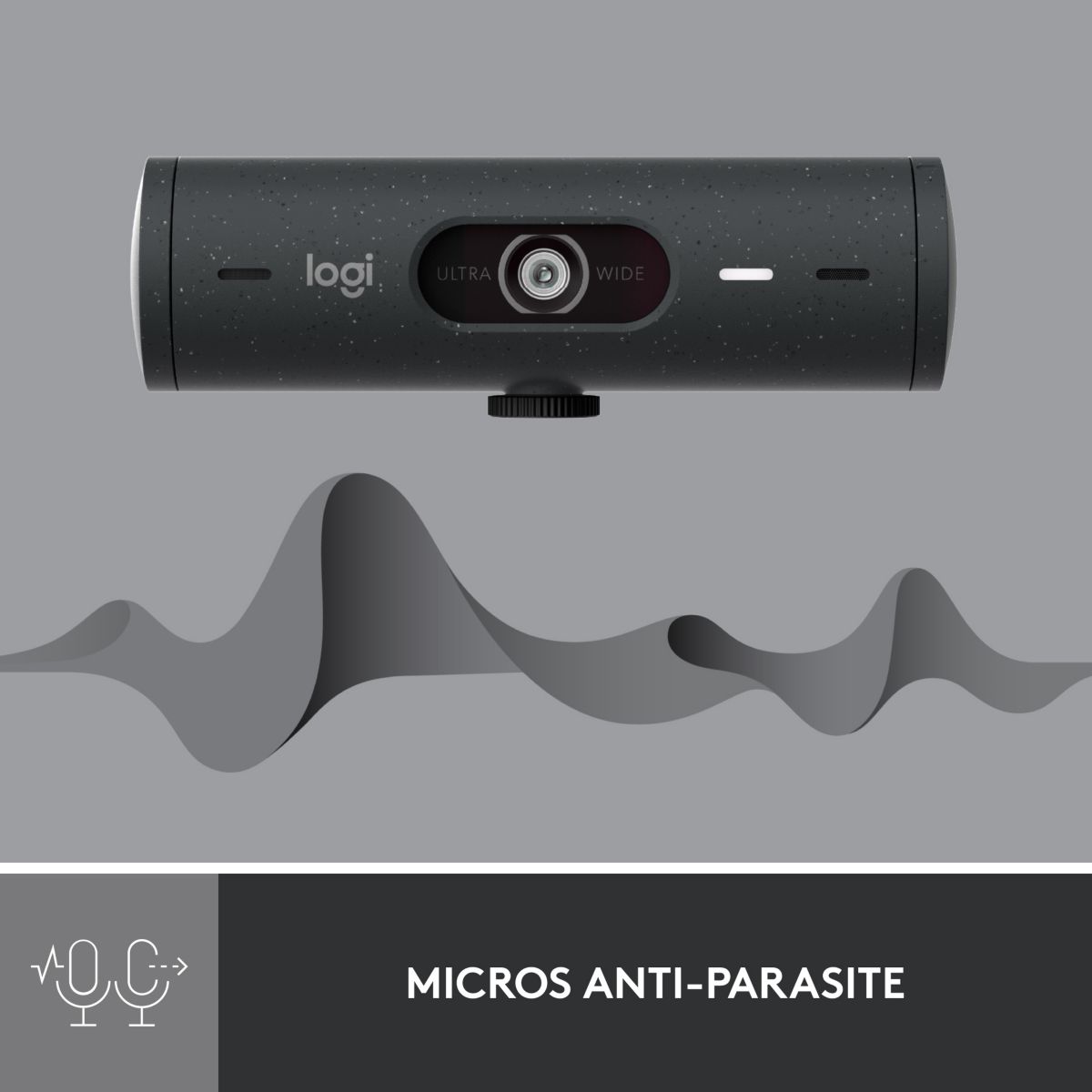 Webcam Brio 500 HD Graphite couleur unique, LOGITECH