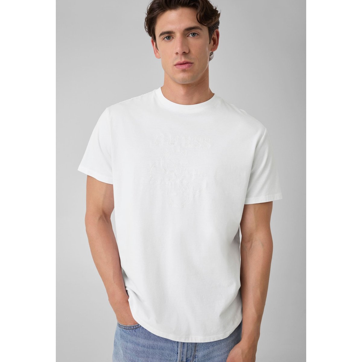 T-Shirt Avec Logo 4G blanc, GUESS