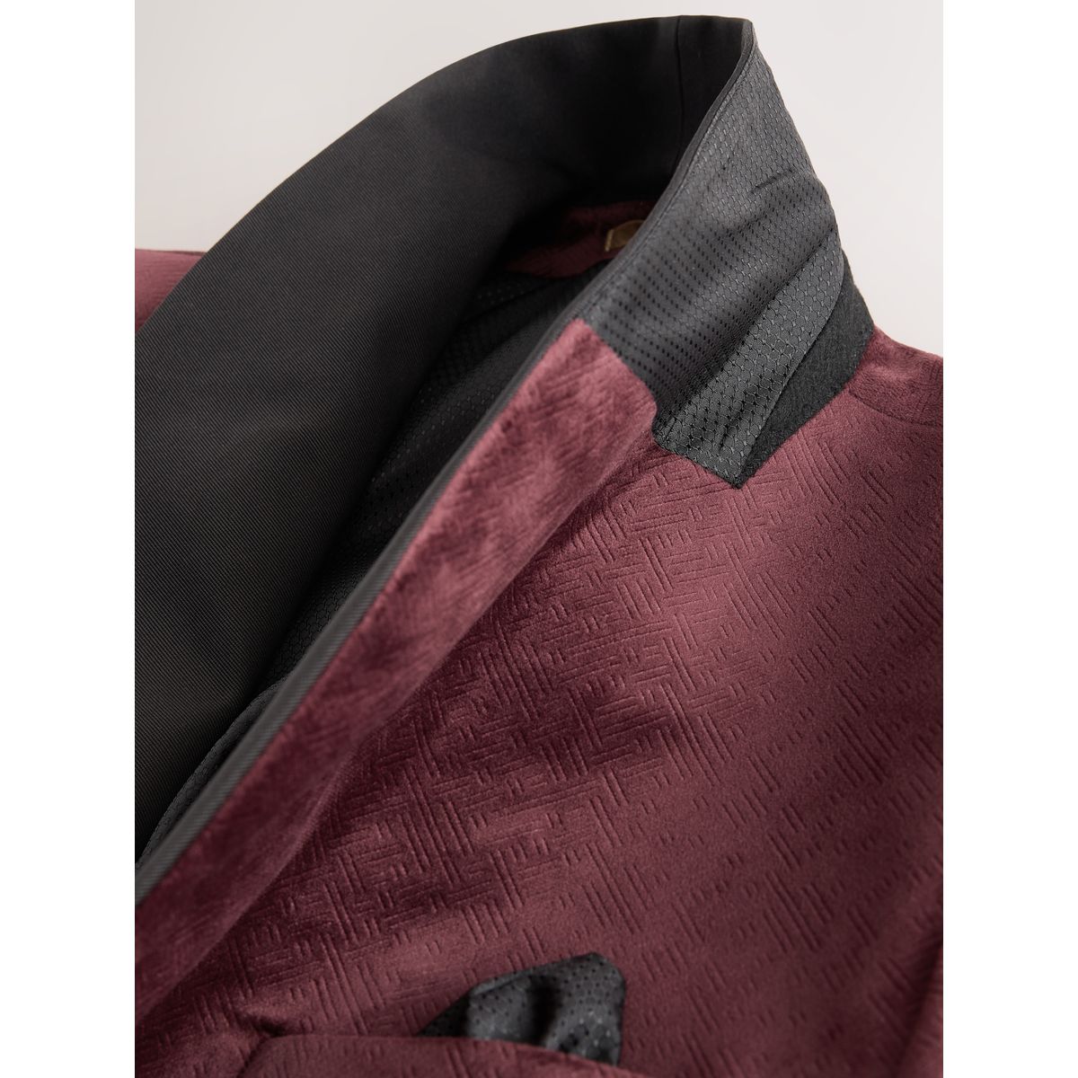 Blazer en velours à motif bourgogne rouge géométrique, NEXT