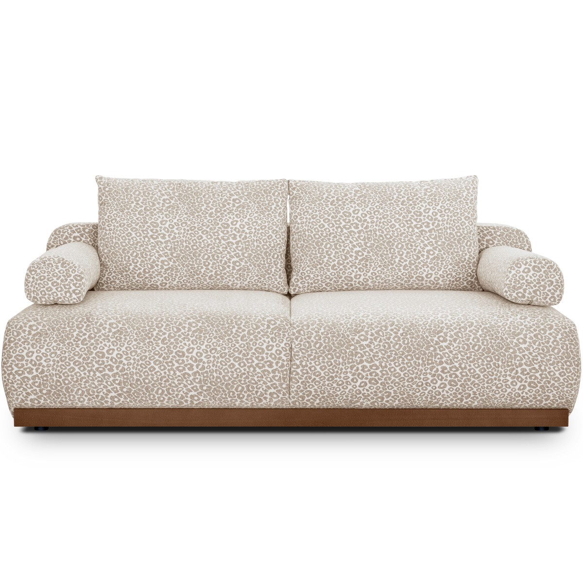 Canapé convertible 3 places en tissu chenille - ouverture rapide - AUTEUIL léopard, HOMIFAB