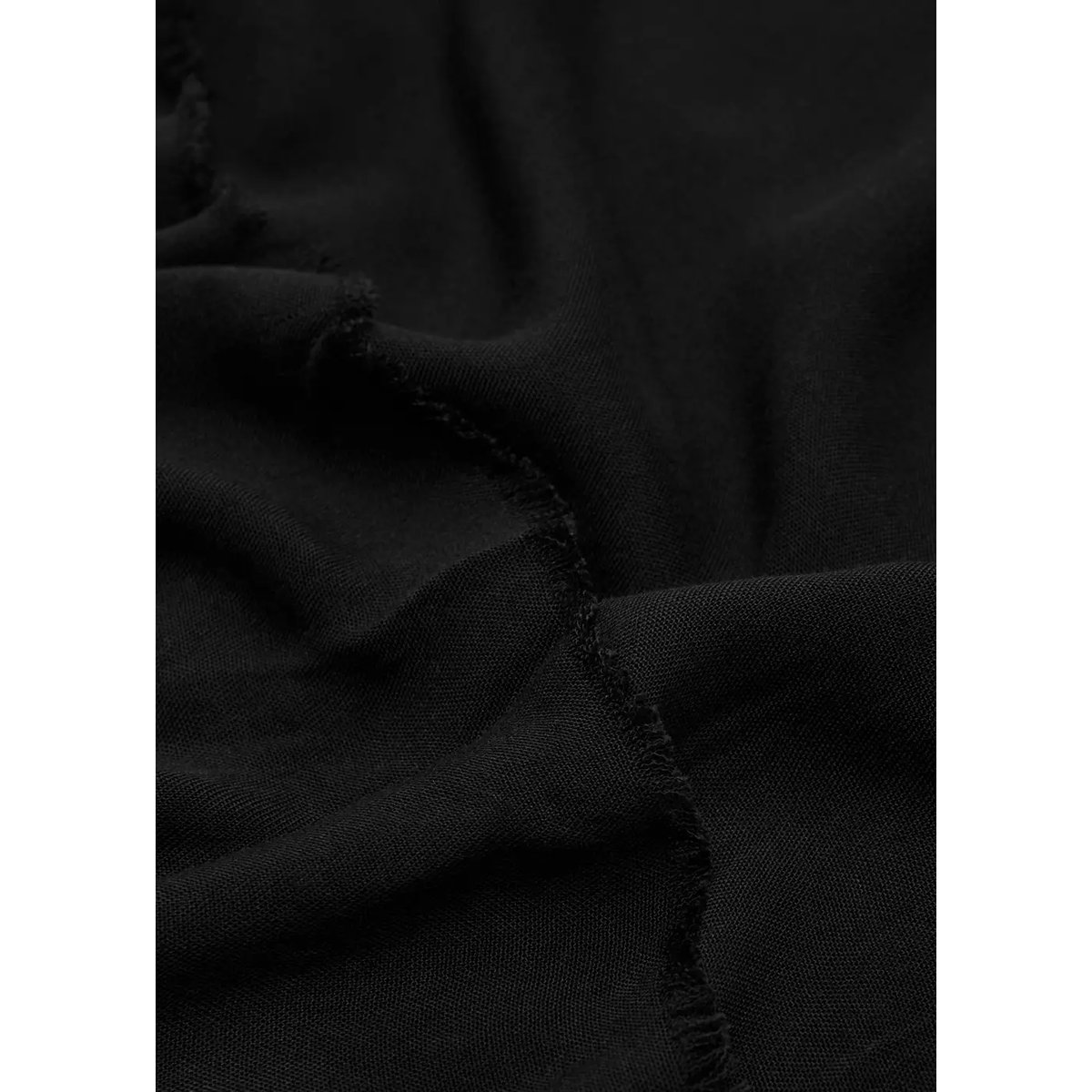 Foulard bords effilochés noir, MANGO