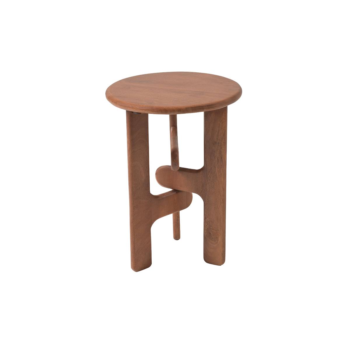 Tabouret en bois de manguier Mylae bois foncé, MADE IN MEUBLES