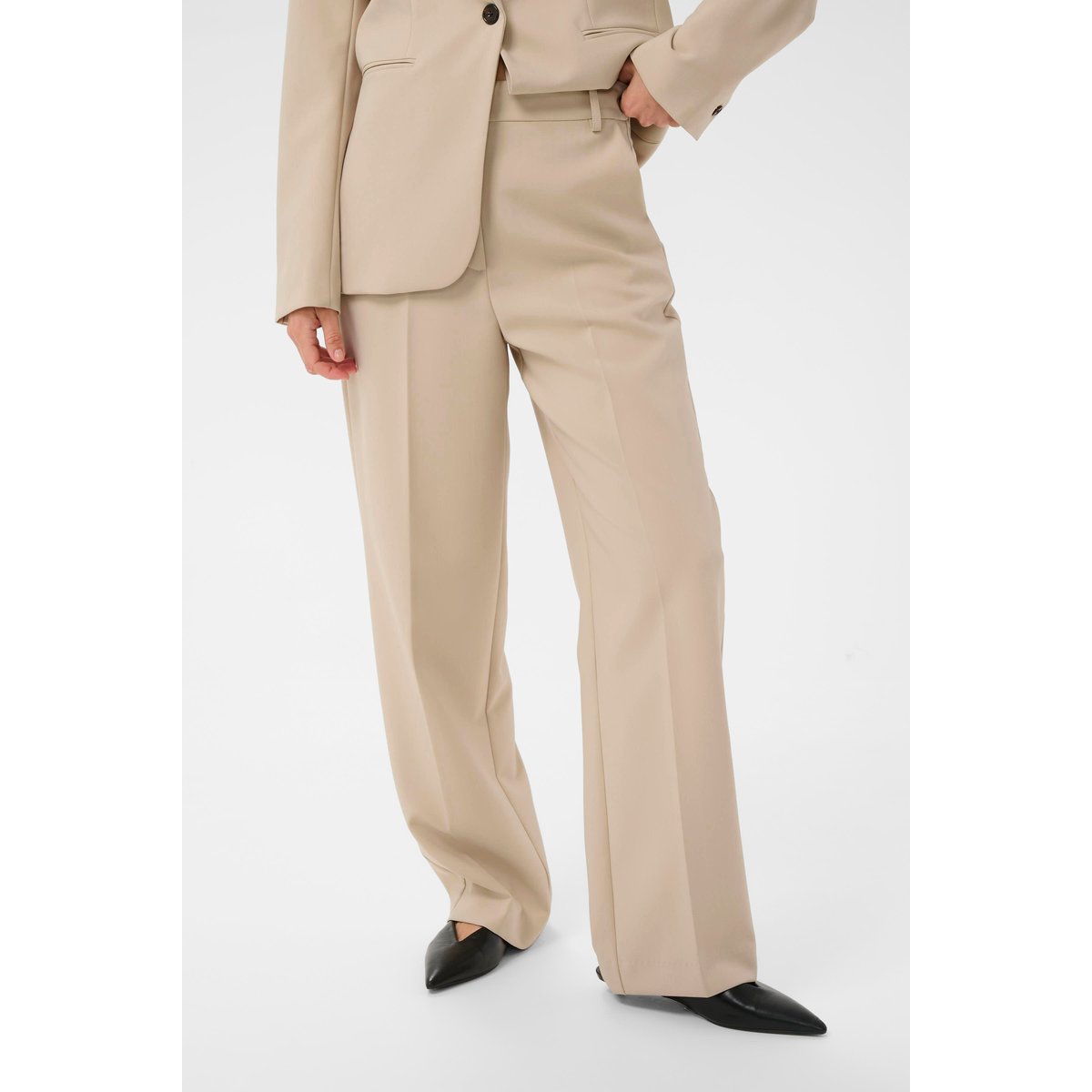 Pantalon de costume beige oameal, SOAKED IN LUXURY