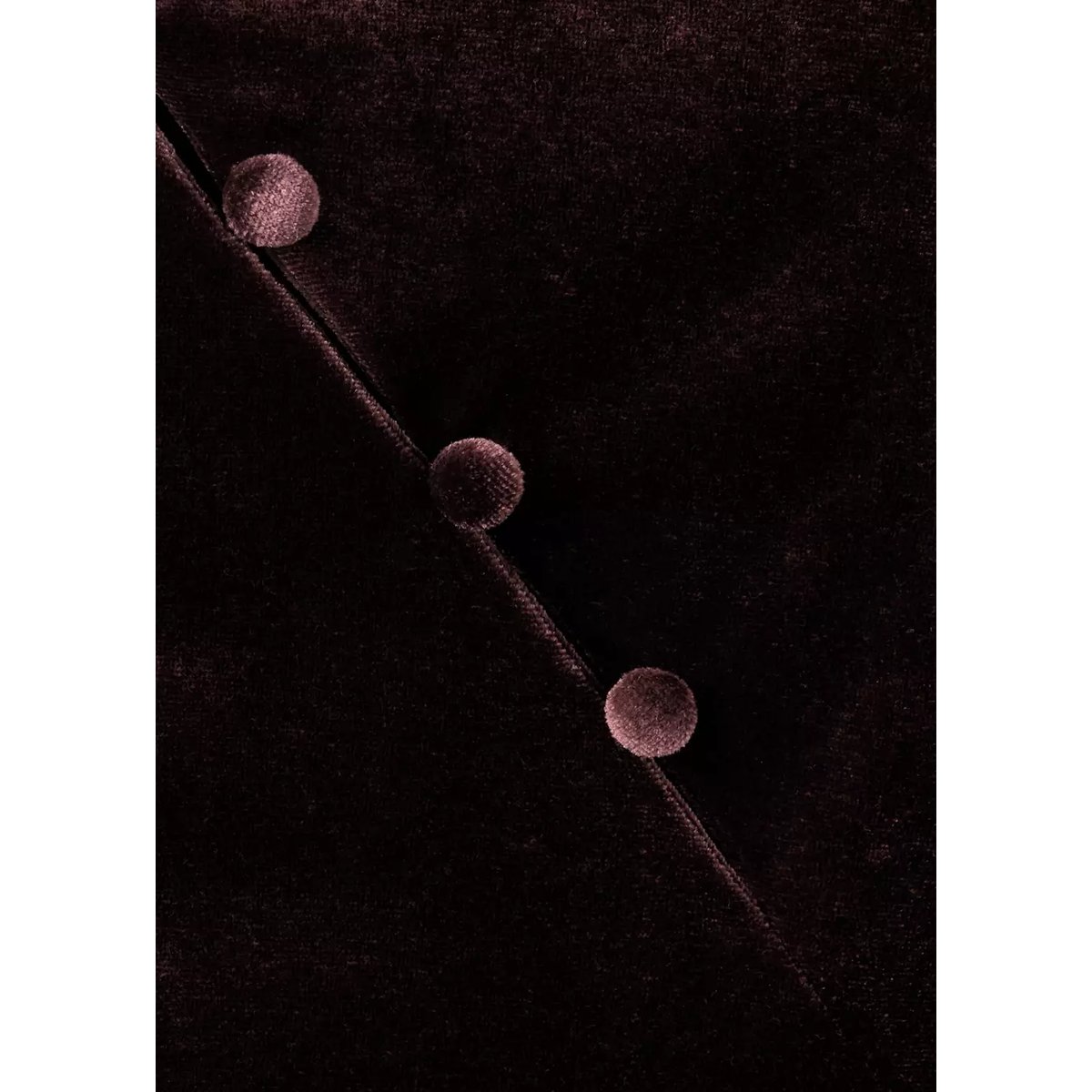 Top velours boutons lie de vin, MANGO