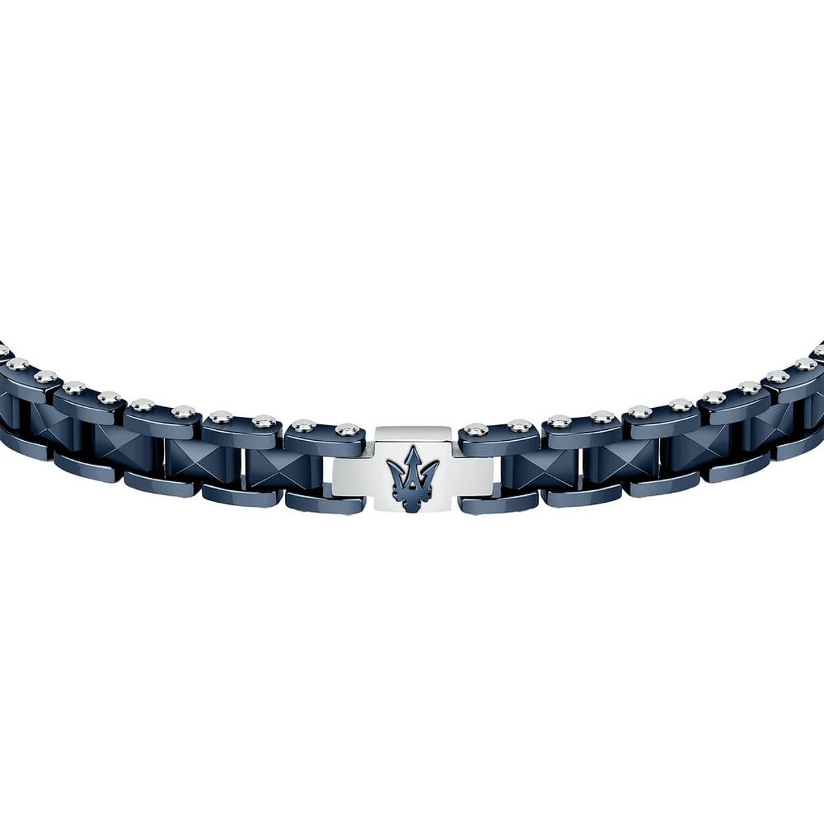 Bracelets en Acier/céramique et Céramique argent et bleu, MASERATI