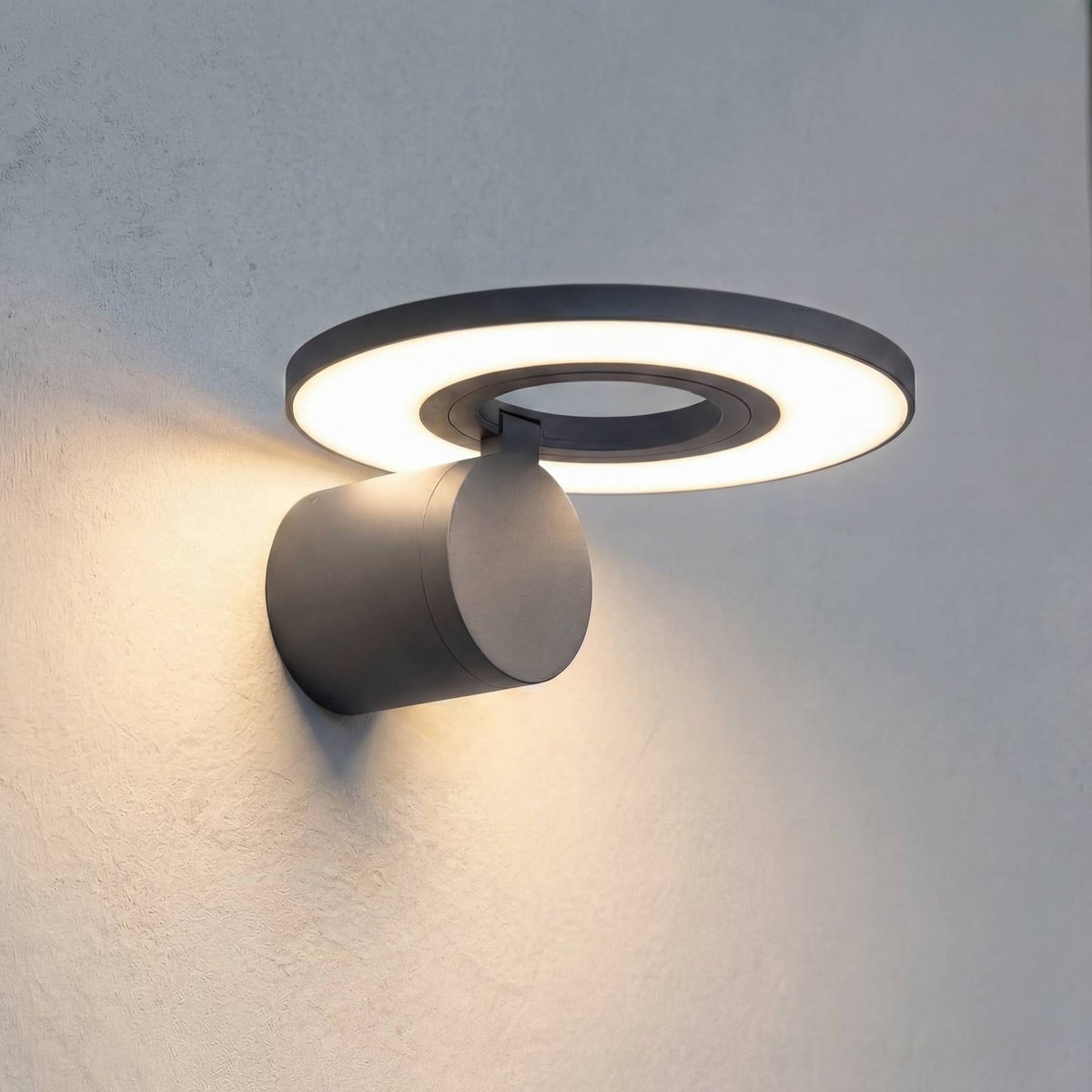 Applique extérieure en aluminium moderneLED anthracite, blanc, ARCCHIO