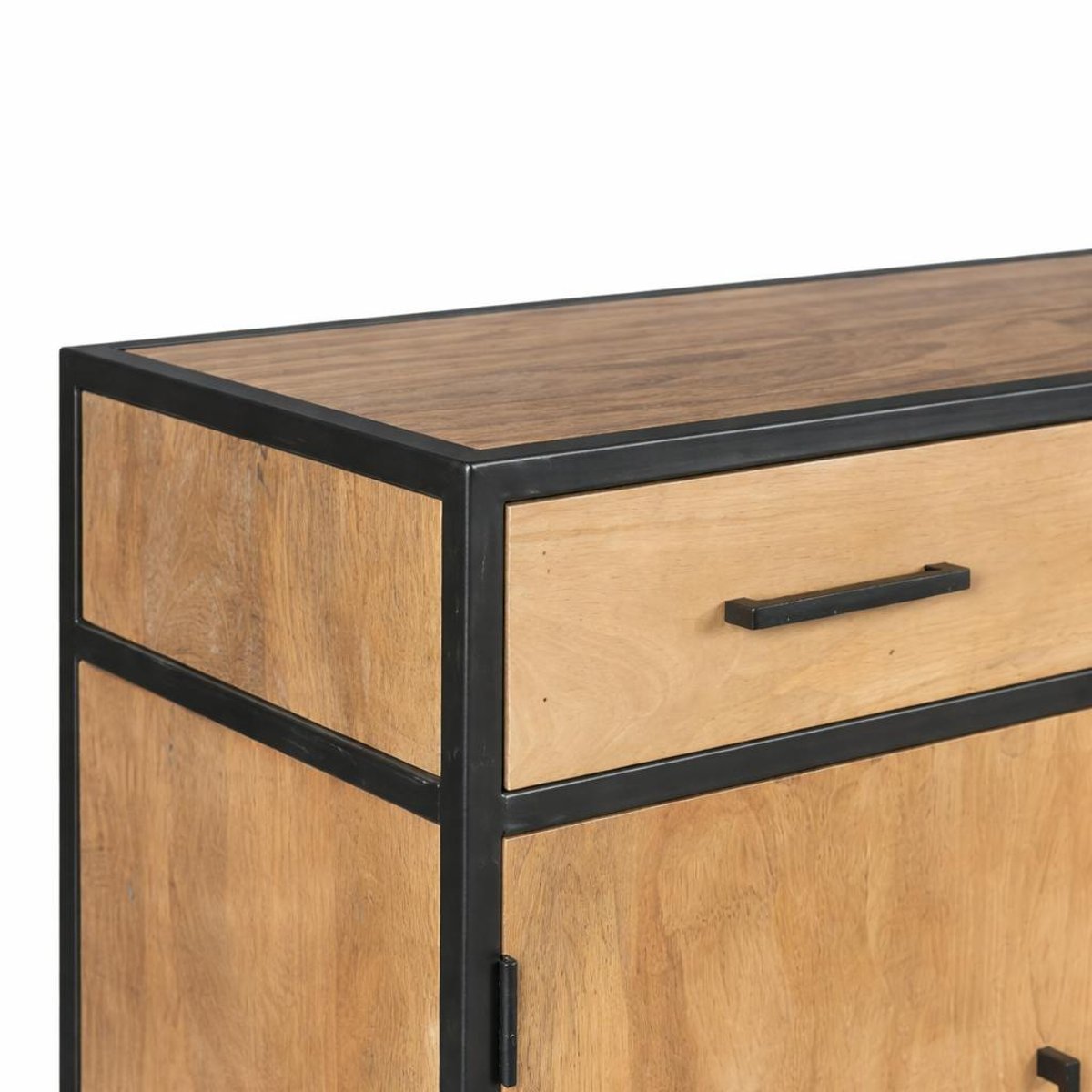 Petit meuble d'entrée en bois clair 2 portes RIVANO bois naturel, PIER IMPORT