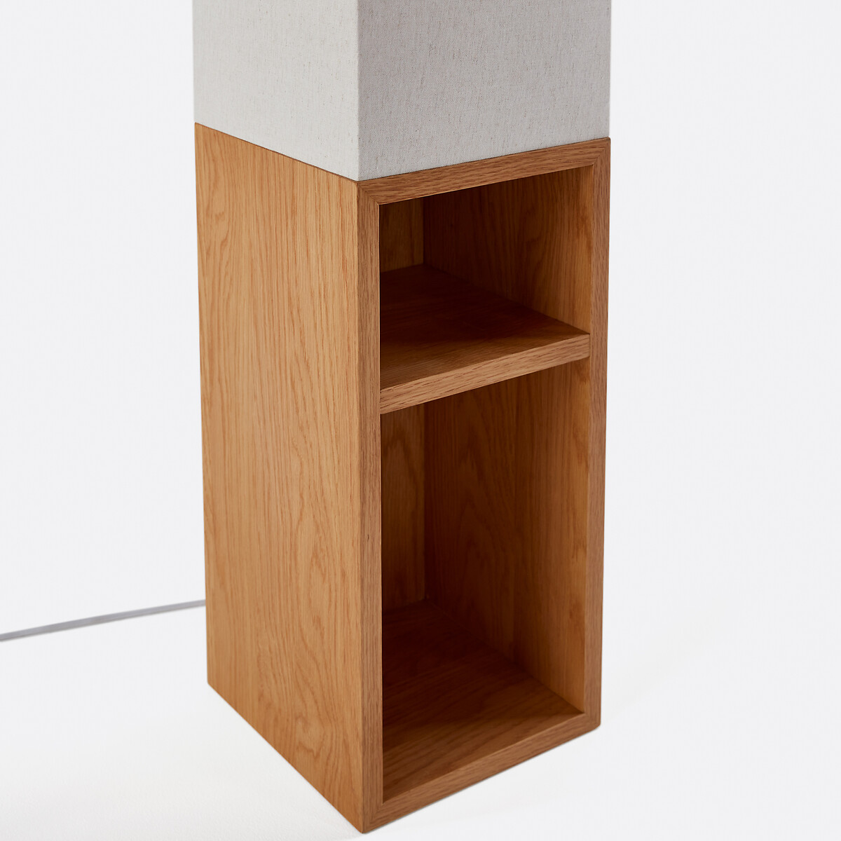 Lampadaire en MDF plaqué chêne et lin, Archi naturel, LA REDOUTE INTERIEURS